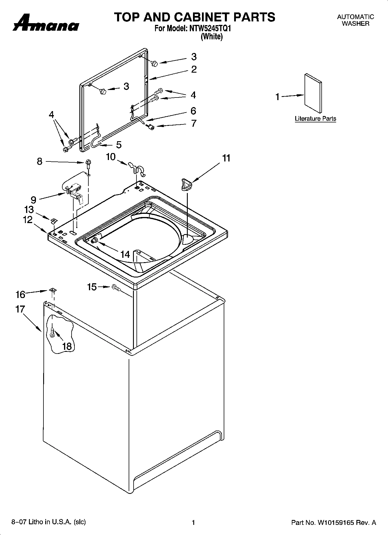 01 - TOP AND CABINET PARTS