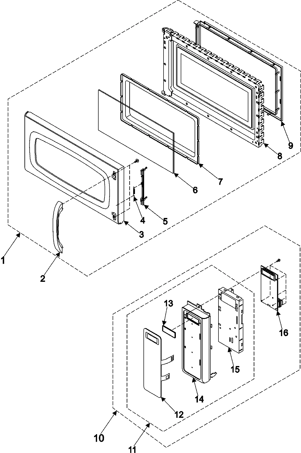 02 - CONTROL PANEL/DOOR ASSEMBLY