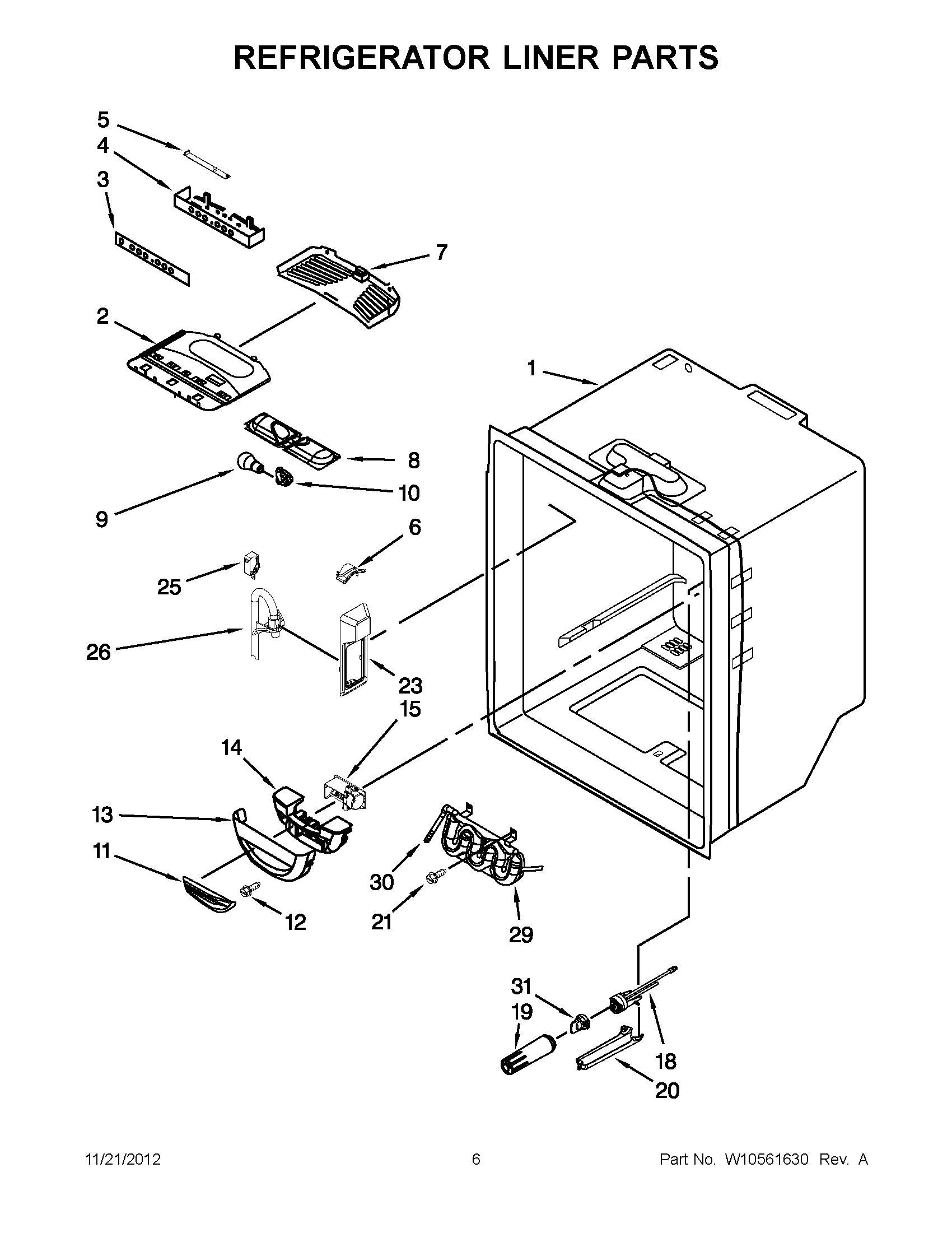 03 - REFRIGERATOR LINER PARTS