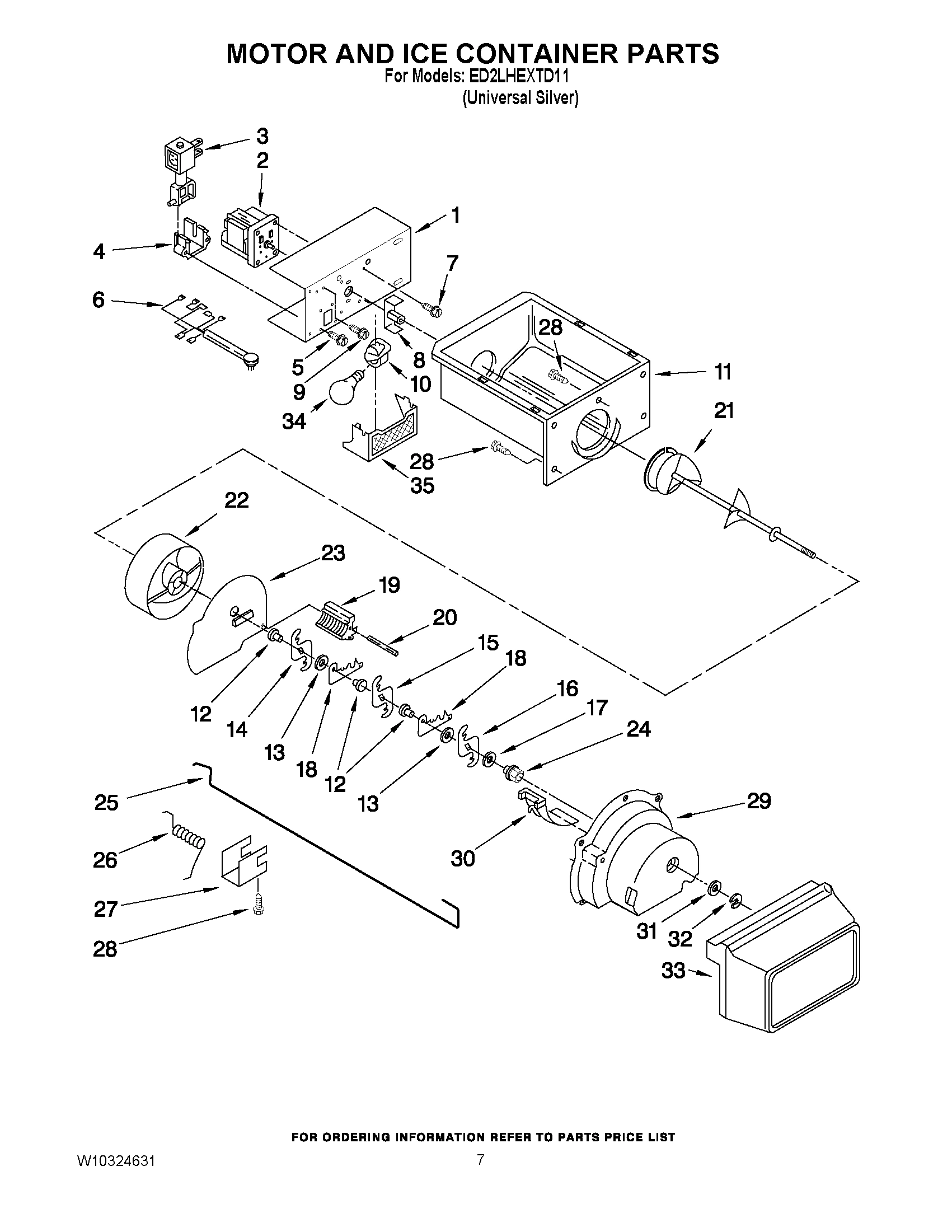 05 - MOTOR AND ICE CONTAINER PARTS