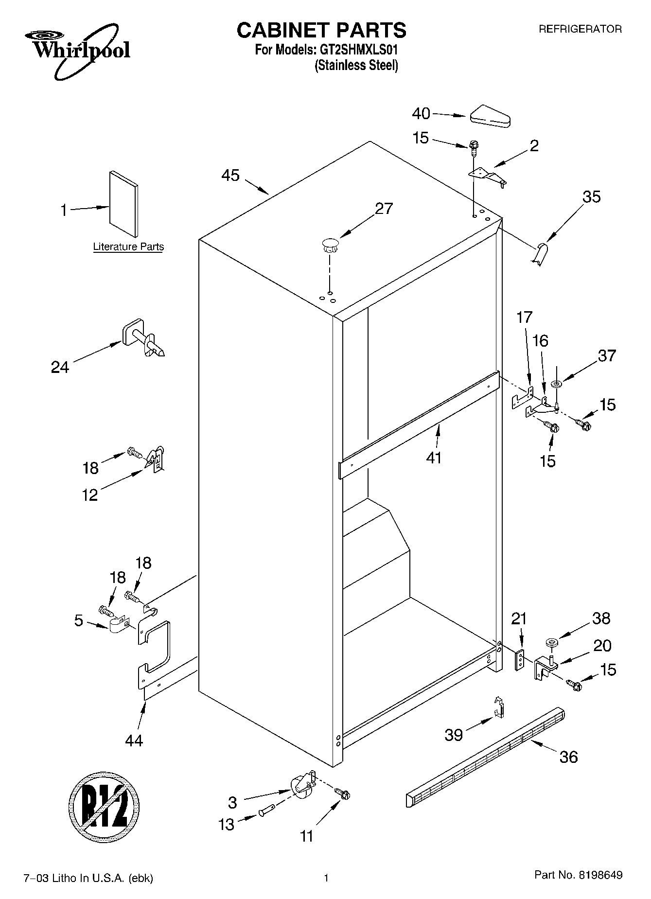01 - CABINET PARTS