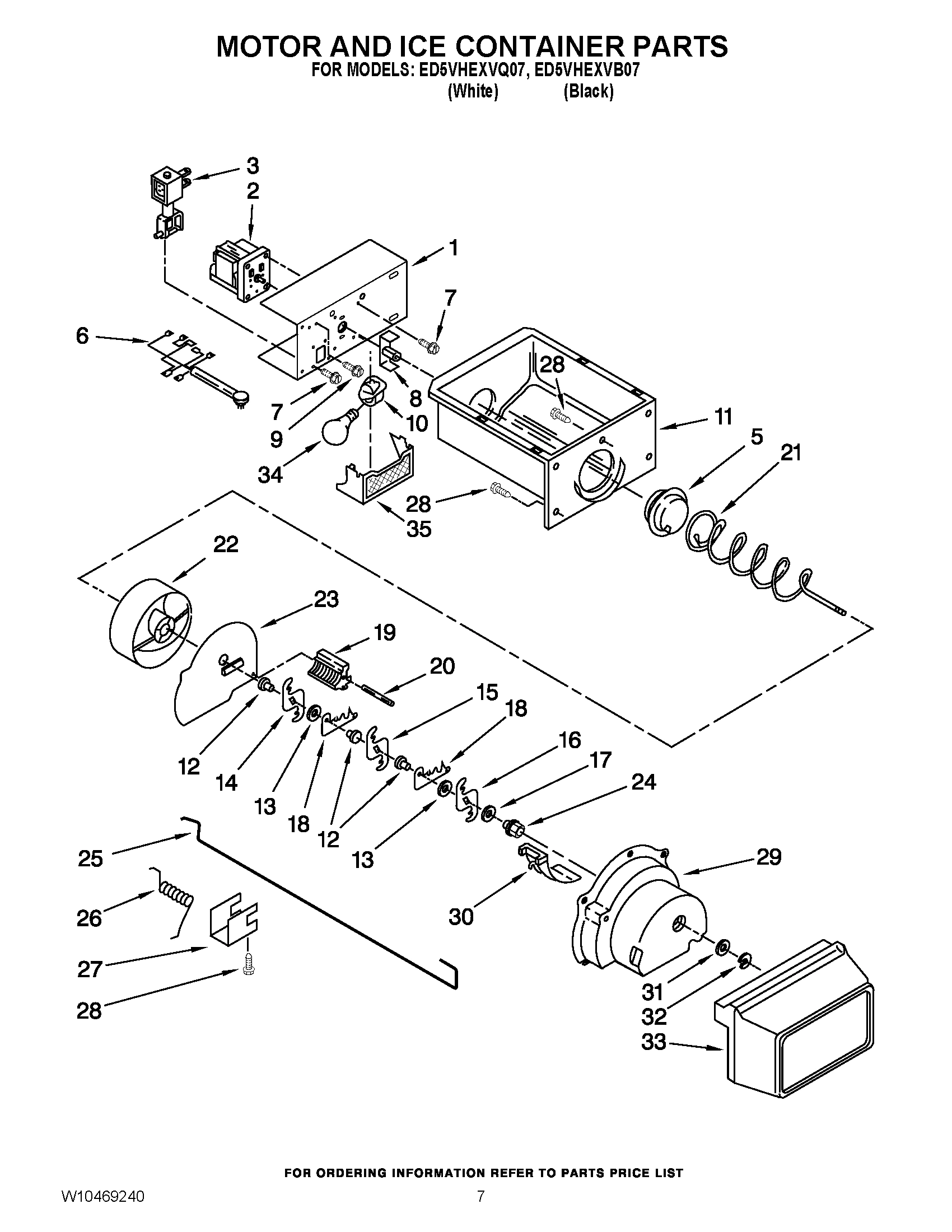 05 - MOTOR AND ICE CONTAINER PARTS