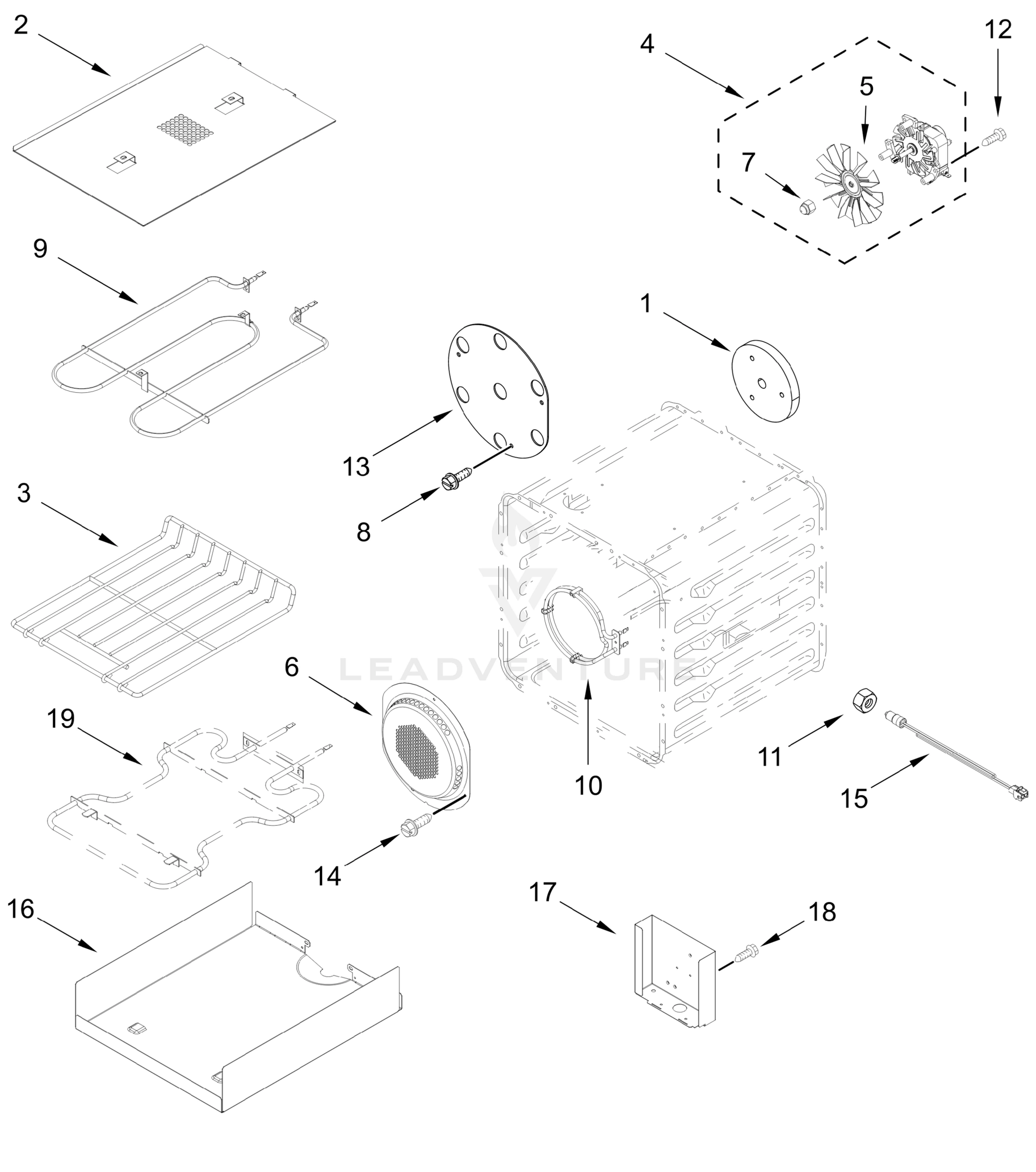INTERNAL OVEN PARTS (18 In)