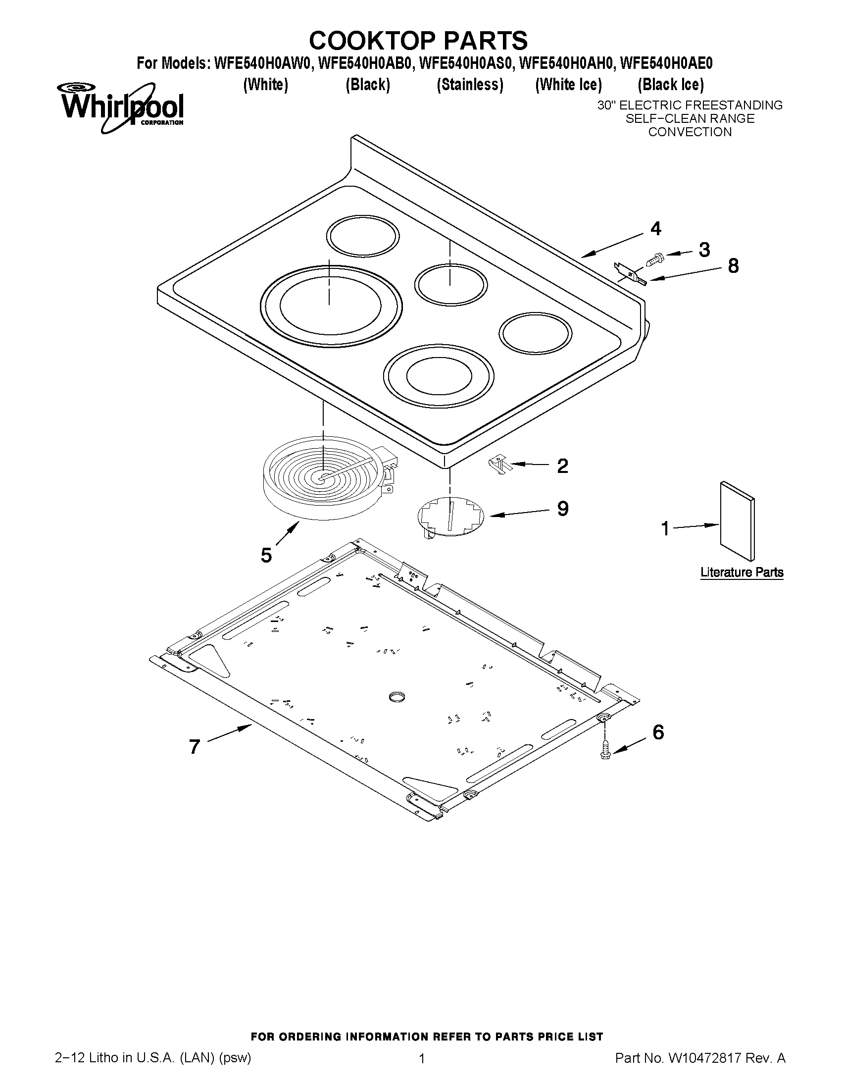 01 - COOKTOP PARTS