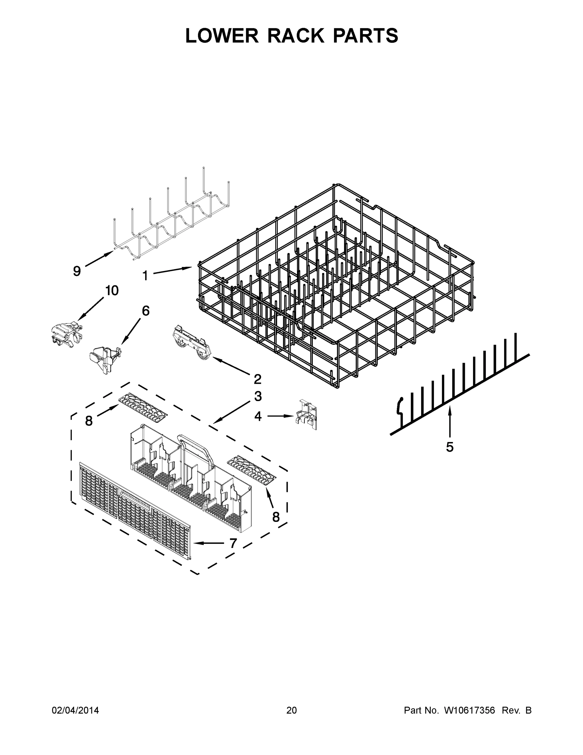 11 - LOWER RACK PARTS