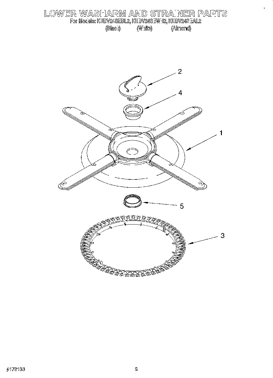 04 - LOWER WASHARM AND STRAINER