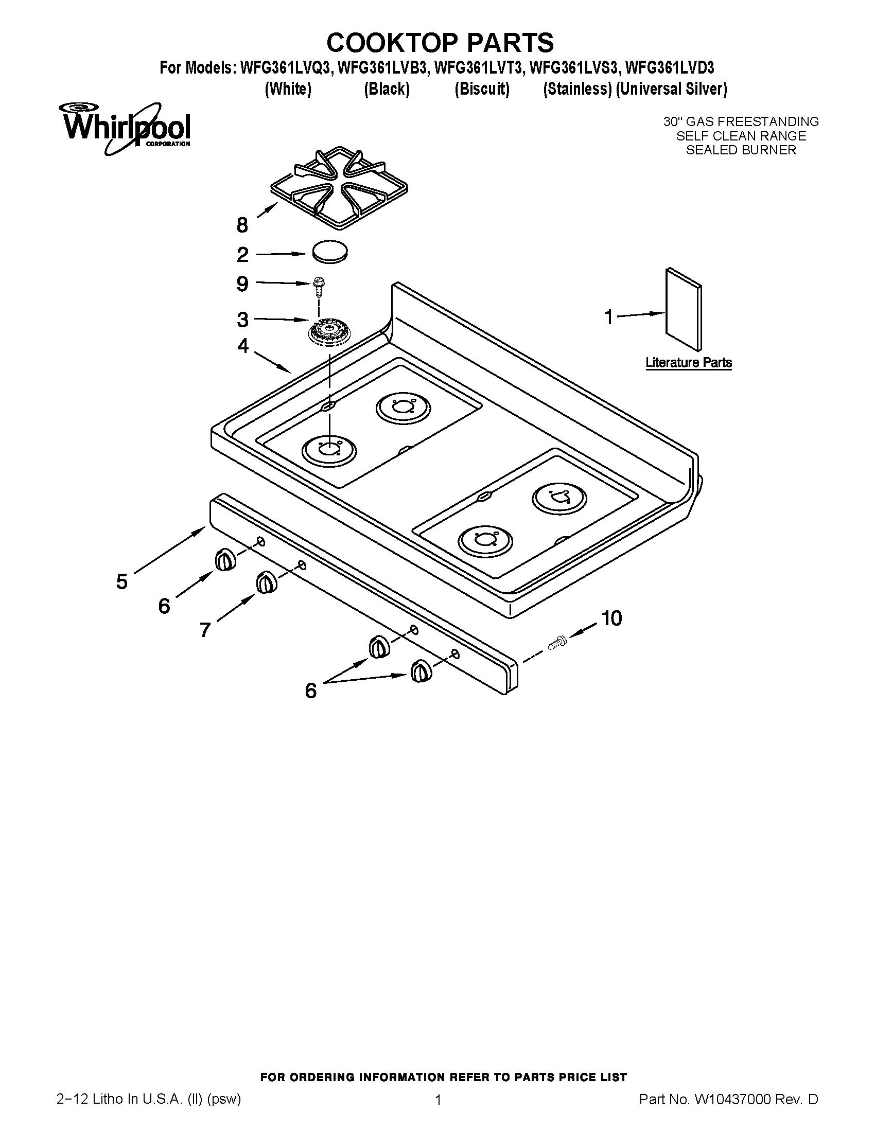 01 - COOKTOP PARTS