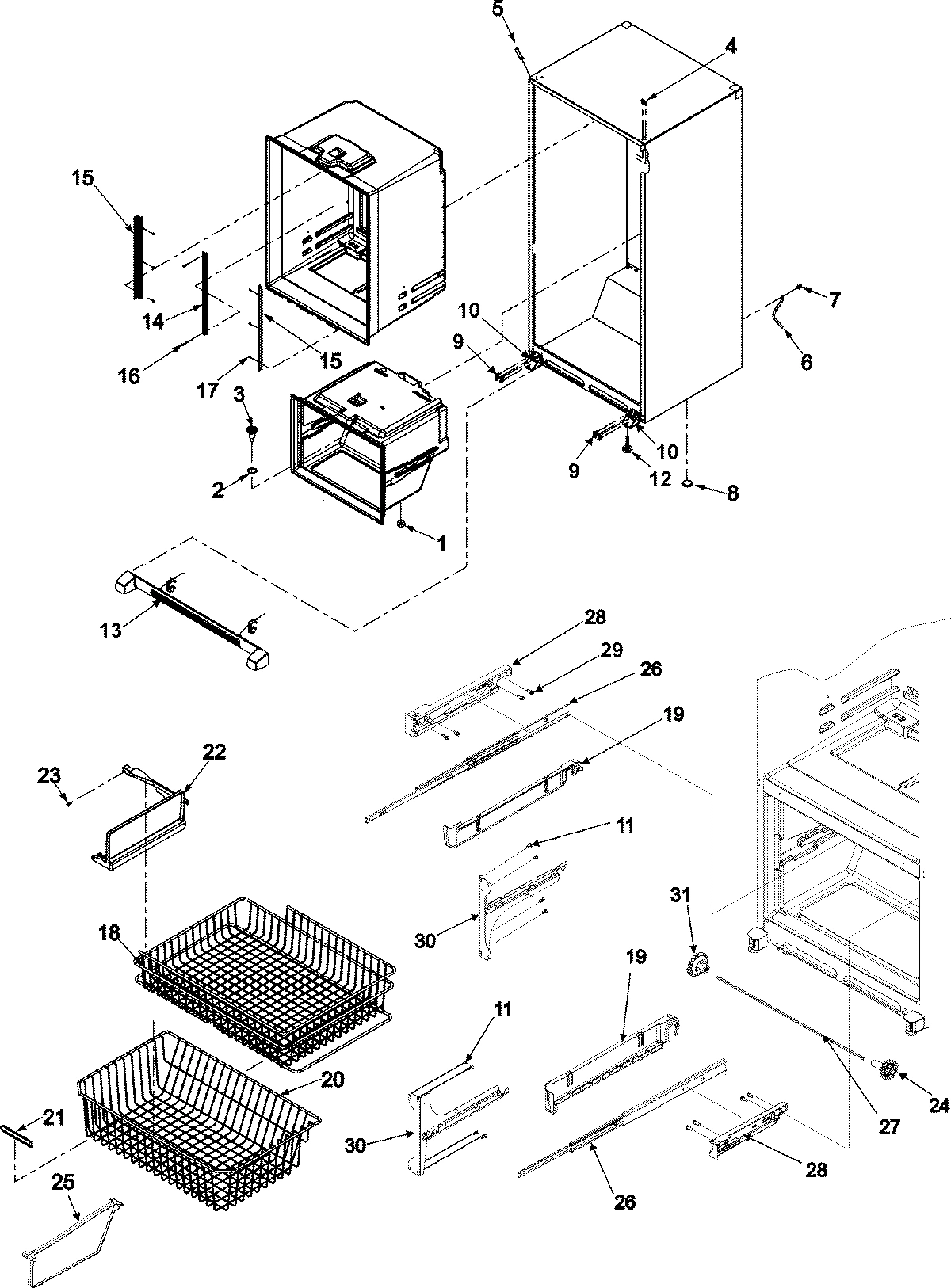 01 - 1NTERIOR CABINET & FREEZER SHELVING
