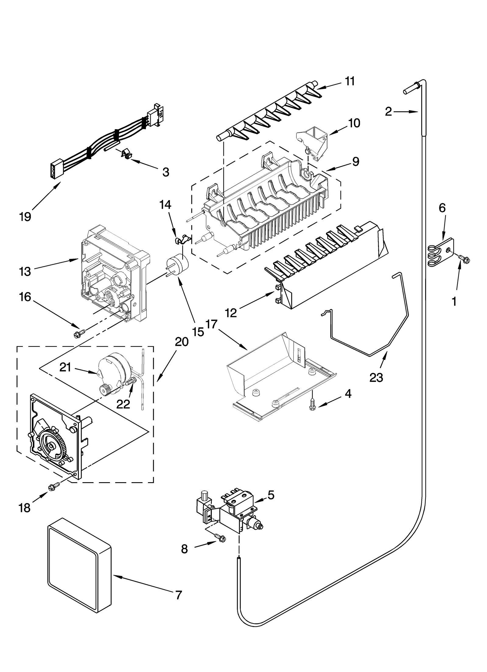 ICEMAKER PARTS, OPTIONAL PARTS (NOT INCLUDED)