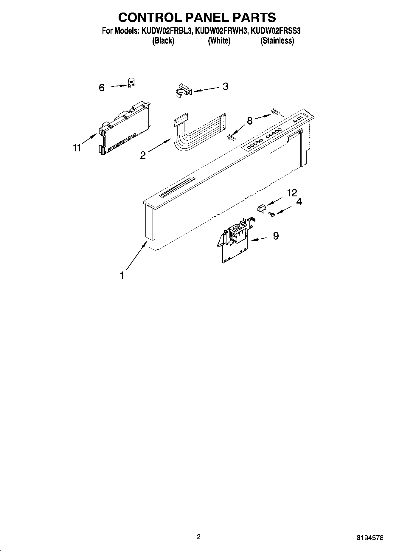 02 - CONTROL PANEL PARTS