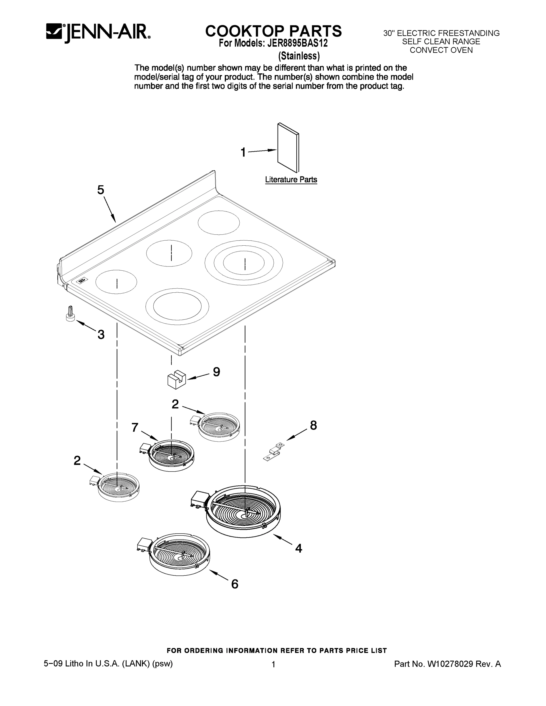 01 - COOKTOP PARTS
