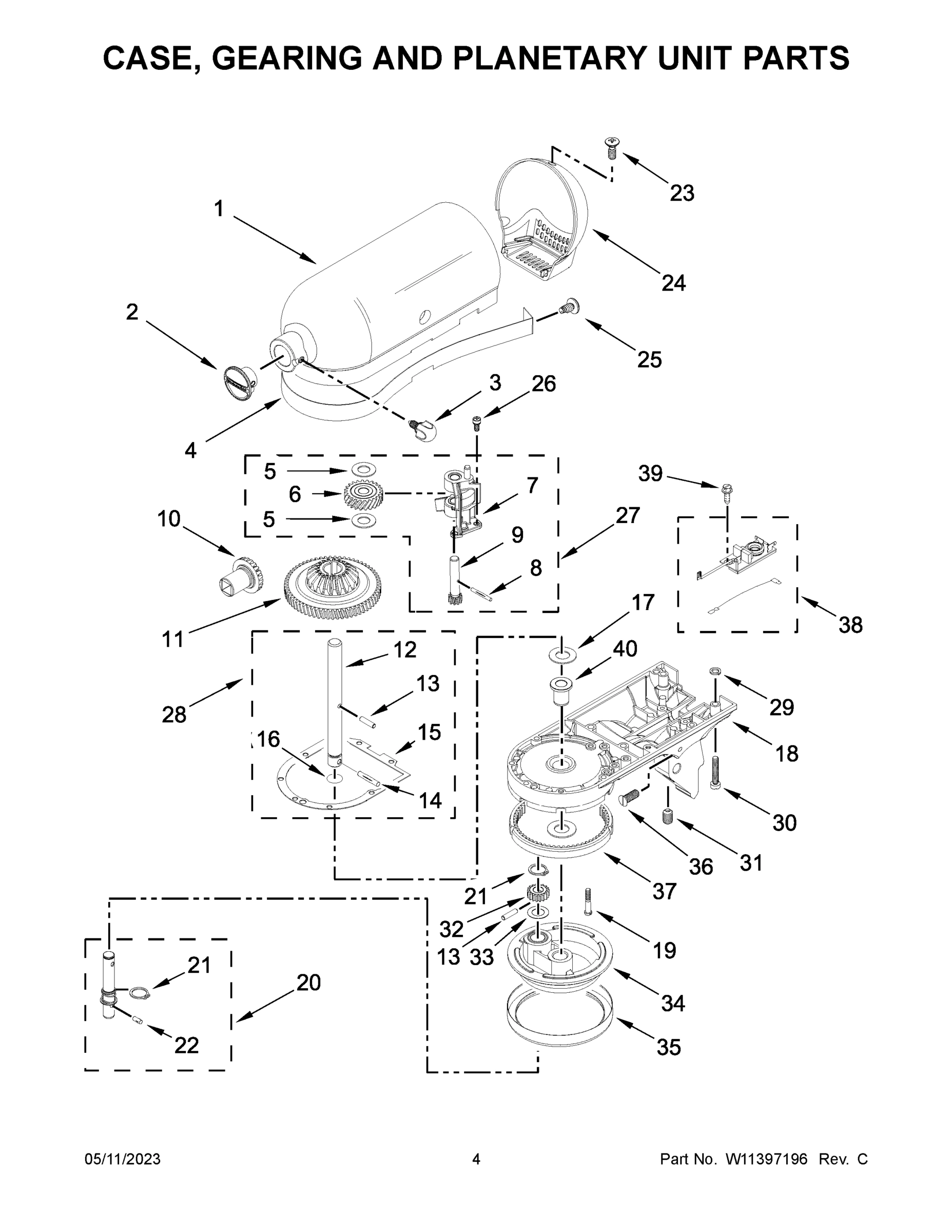 03 - CASE, GEARING AND PLANETARY UNIT PARTS