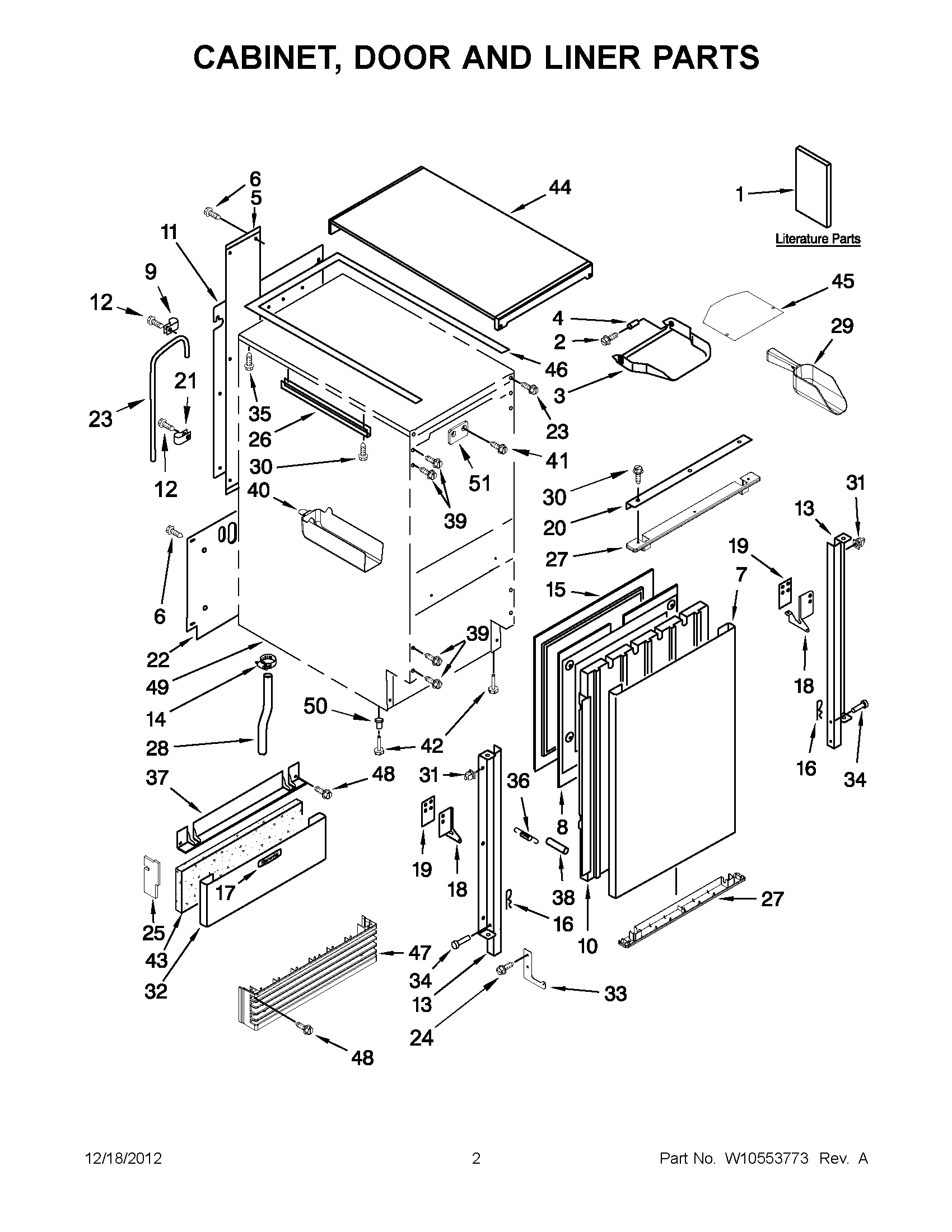 01 - CABINET, DOOR AND LINER PARTS