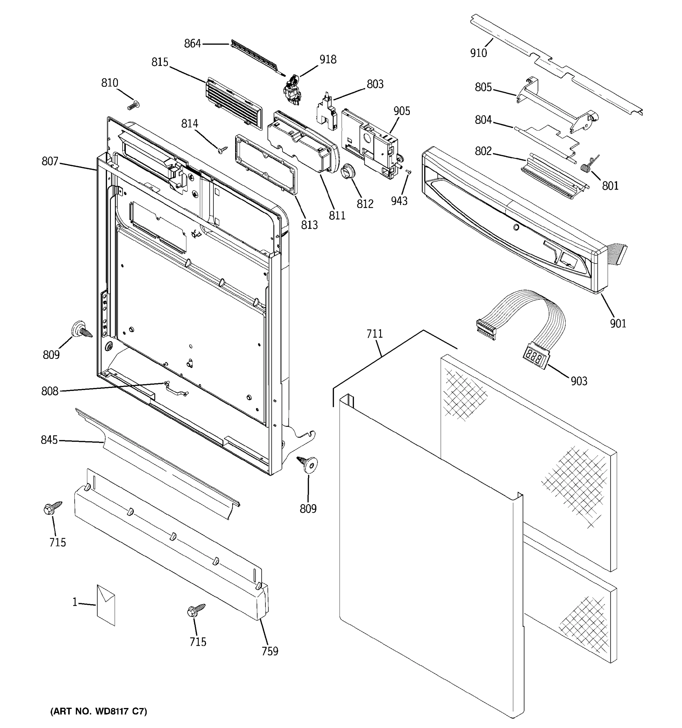 ESCUTCHEON & DOOR ASSEMBLY
