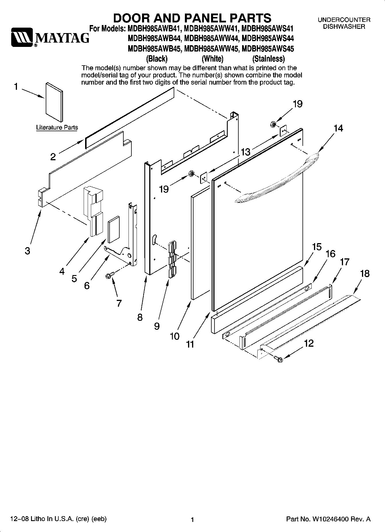 01 - DOOR AND PANEL PARTS