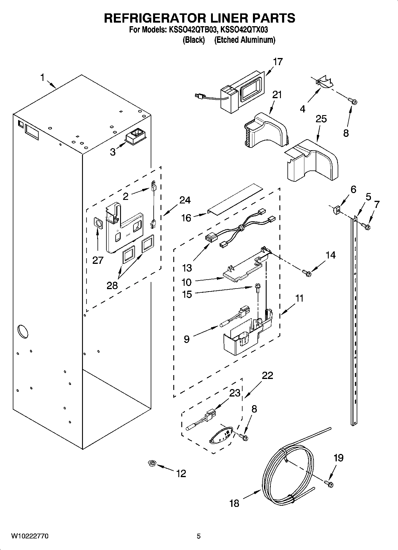 04 - REFRIGERATOR LINER PARTS