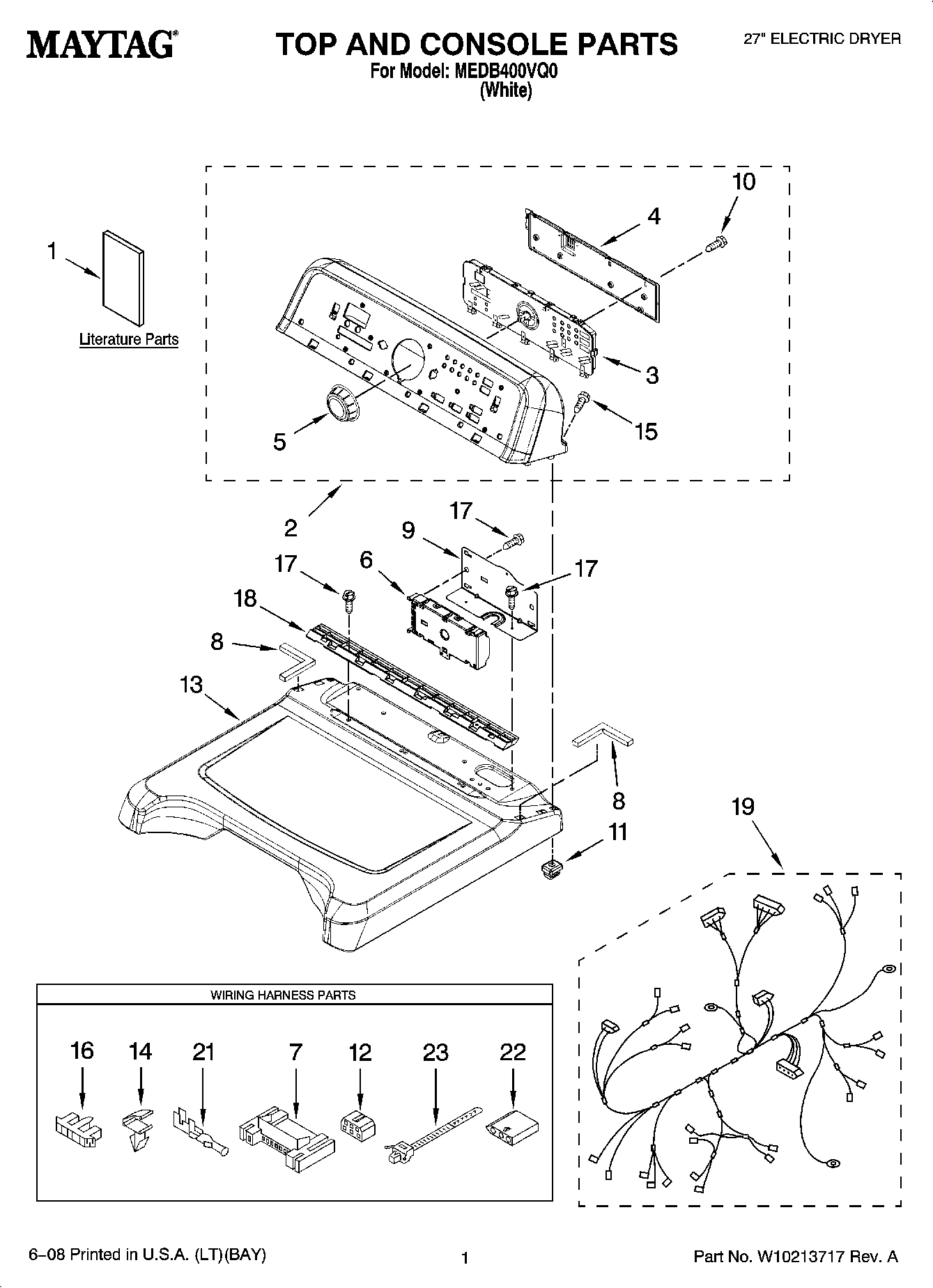01 - TOP AND CONSOLE PARTS