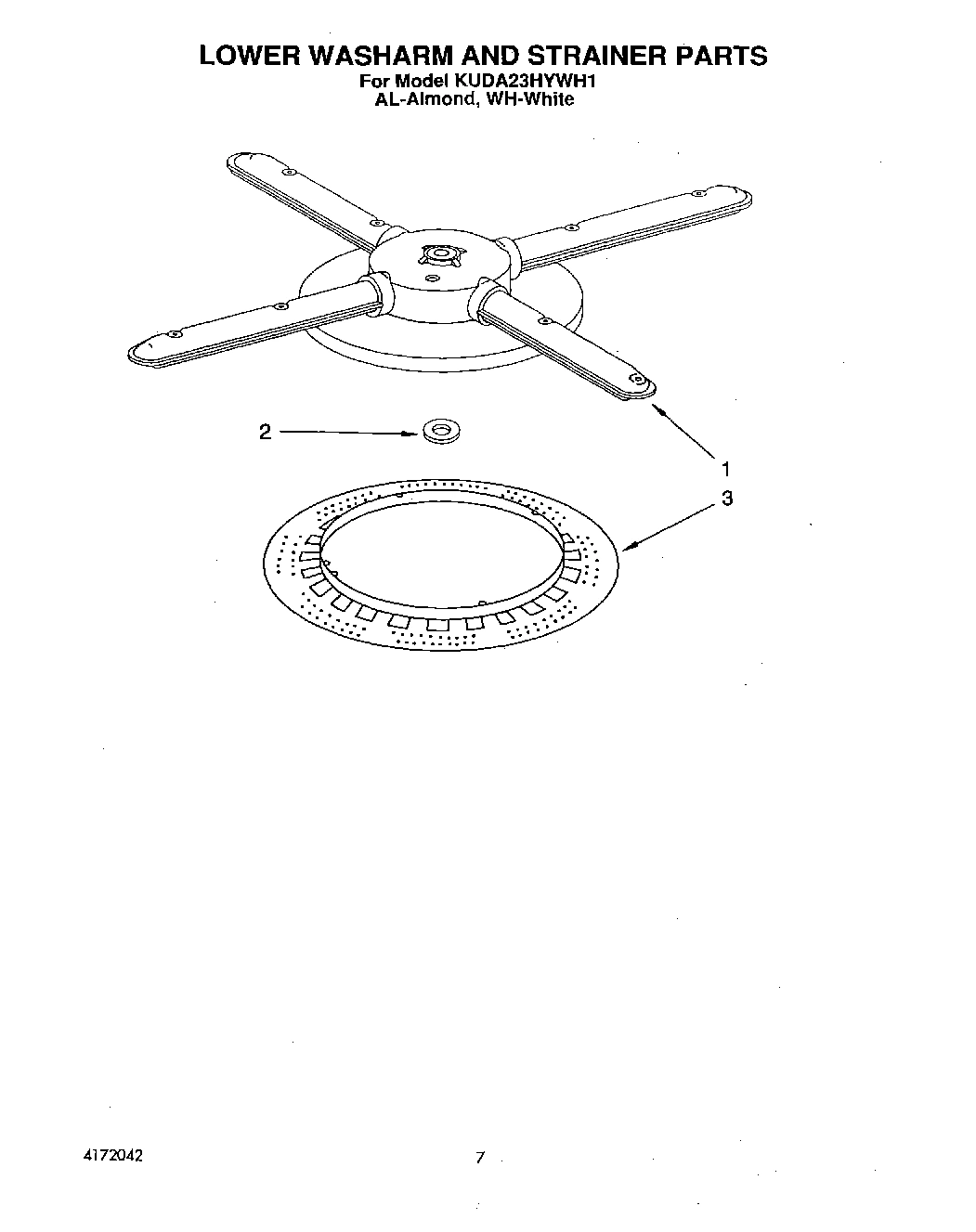 05 - LOWER WASHARM AND STRAINER