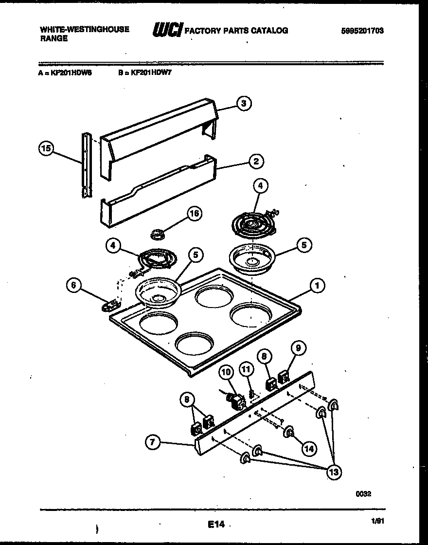 02 - BACKGUARD AND COOKTOP PARTS