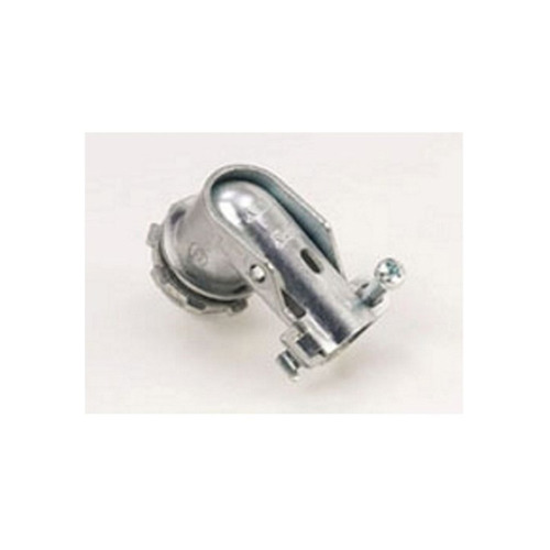 90-Degree Connector with Hinged Strap 3/8″, Die Cast Zinc - NSI 