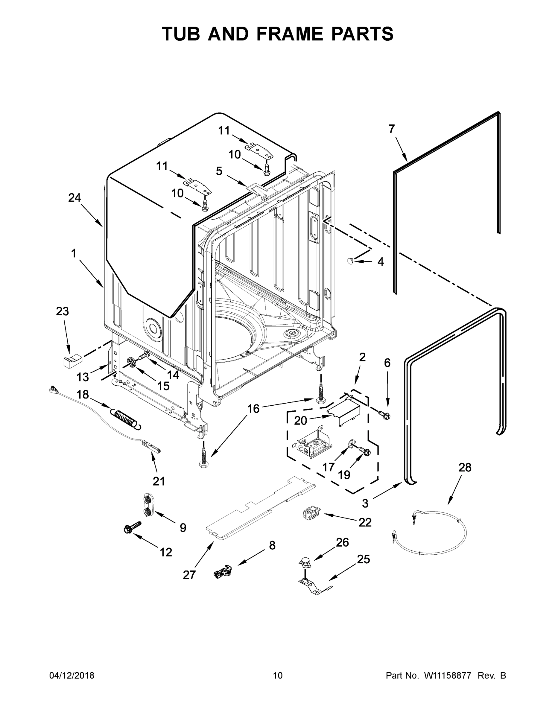 06 - TUB AND FRAME PARTS