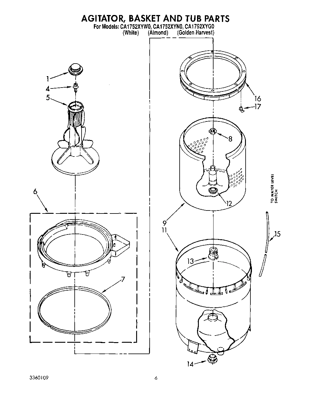03 - AGITATOR, BASKET AND TUB