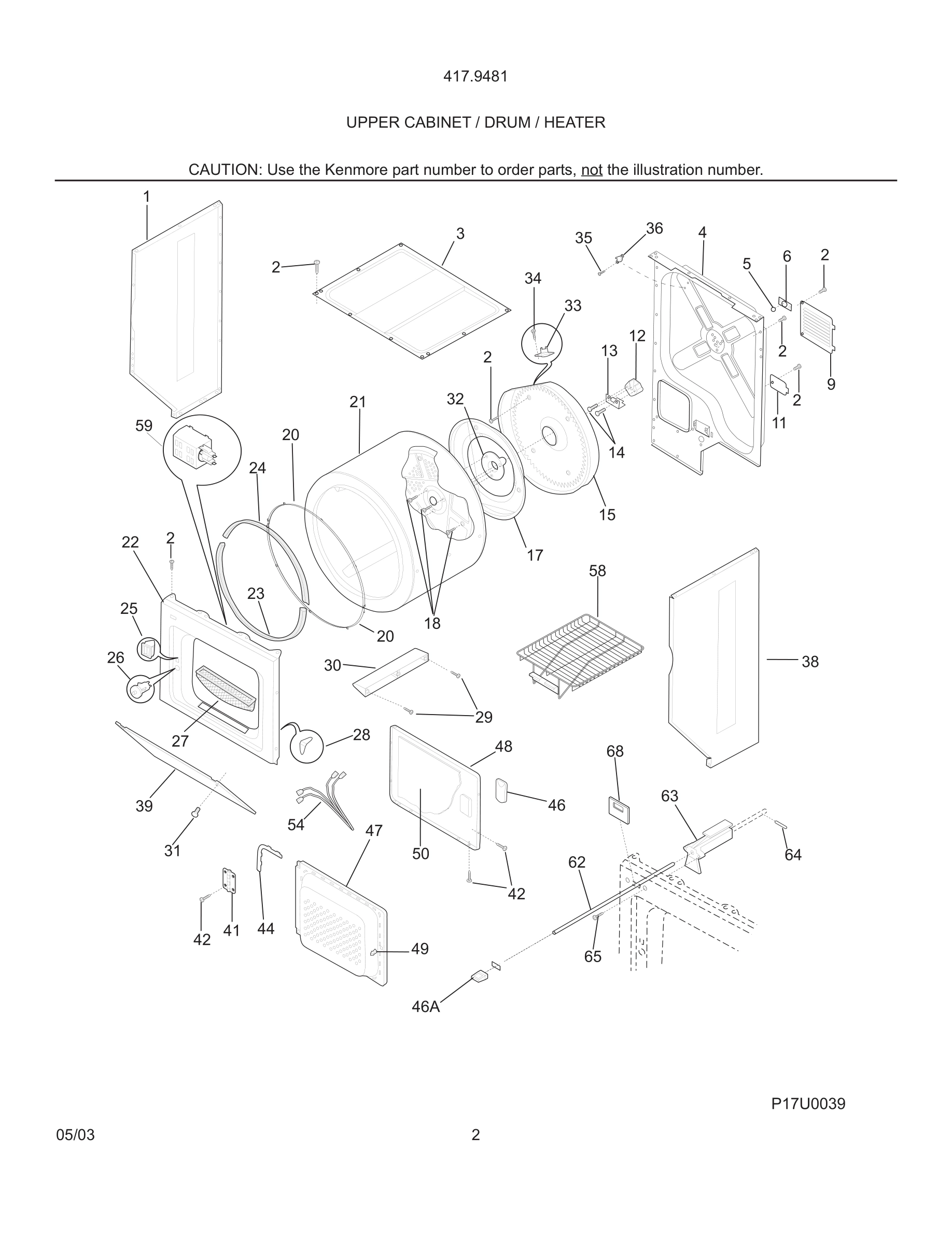 03 - UPPER CABINET / DRUM / HEATER