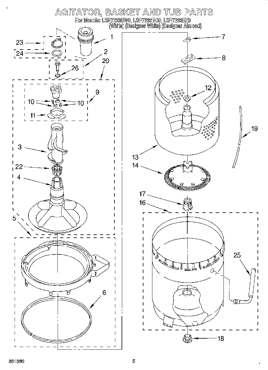 03 - AGITATOR, BASKET AND TUB