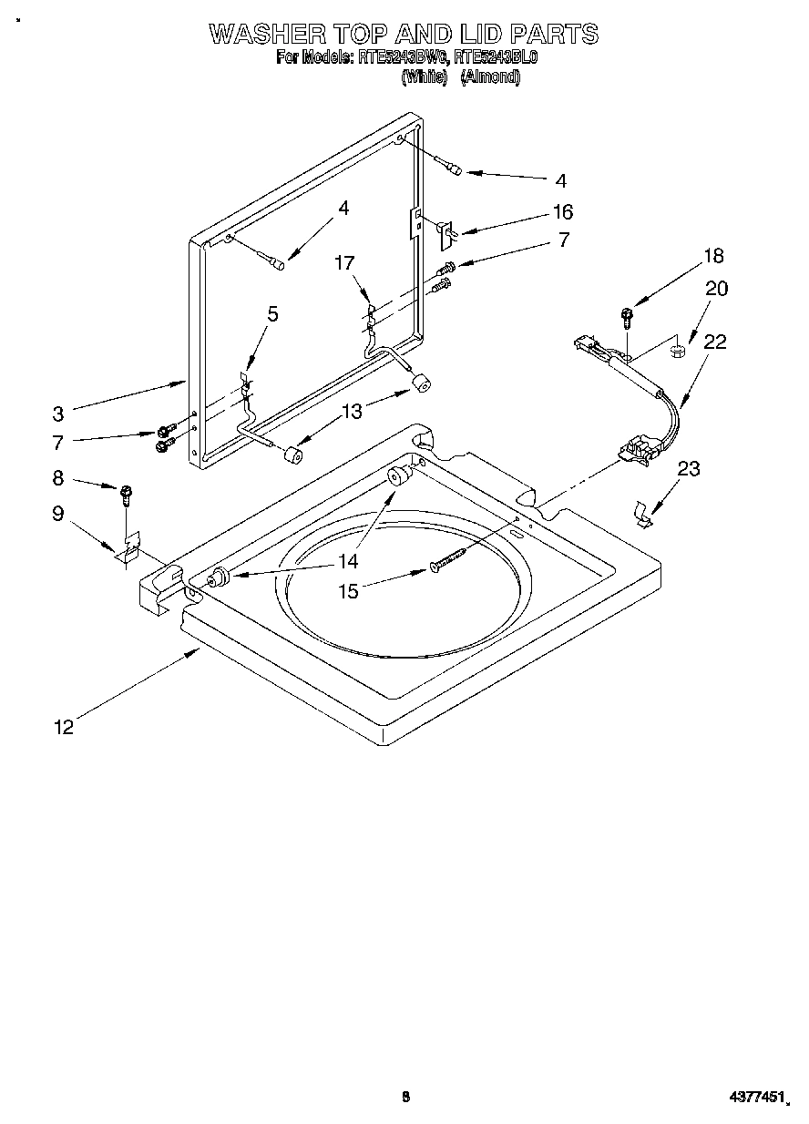 06 - WASHER TOP AND LID