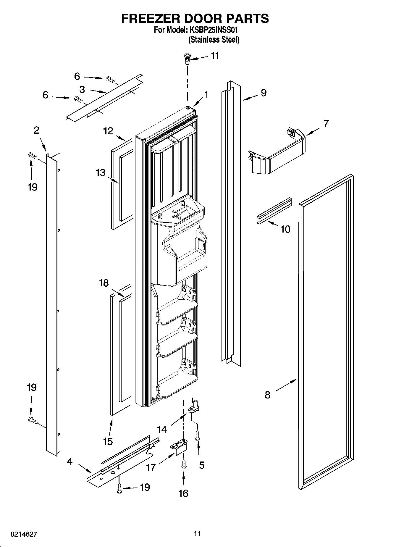 07 - FREEZER DOOR PARTS