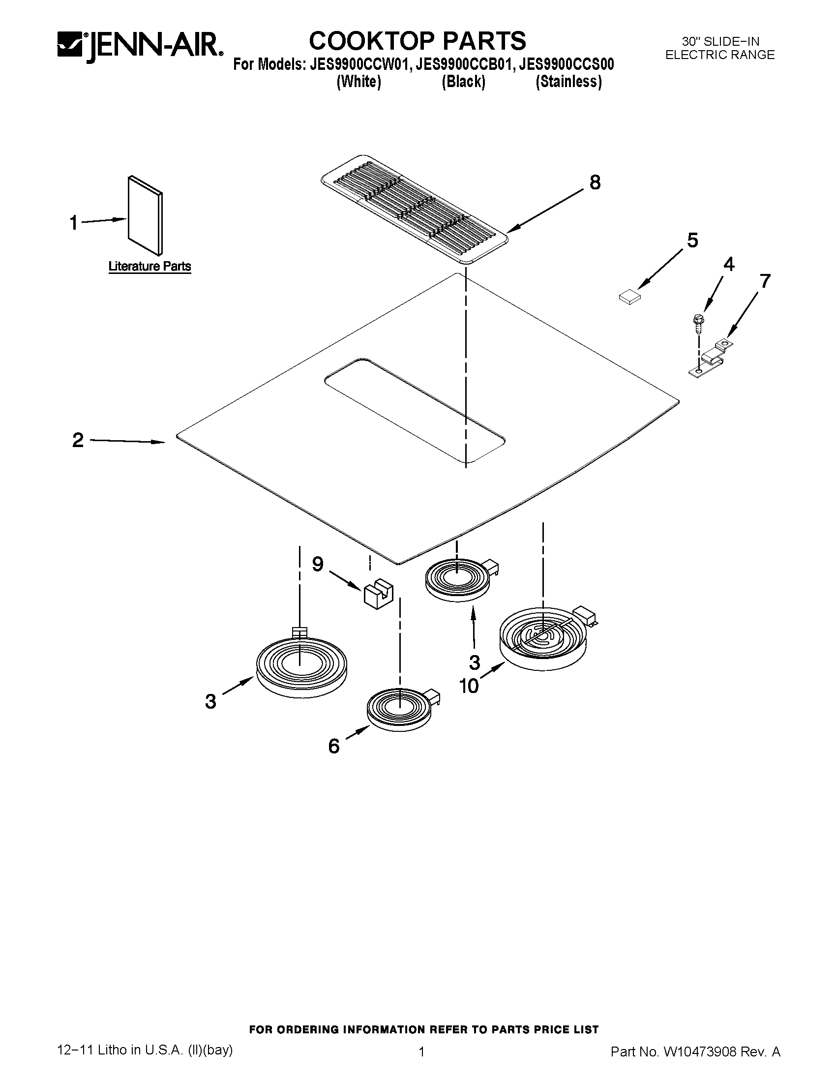01 - COOKTOP PARTS