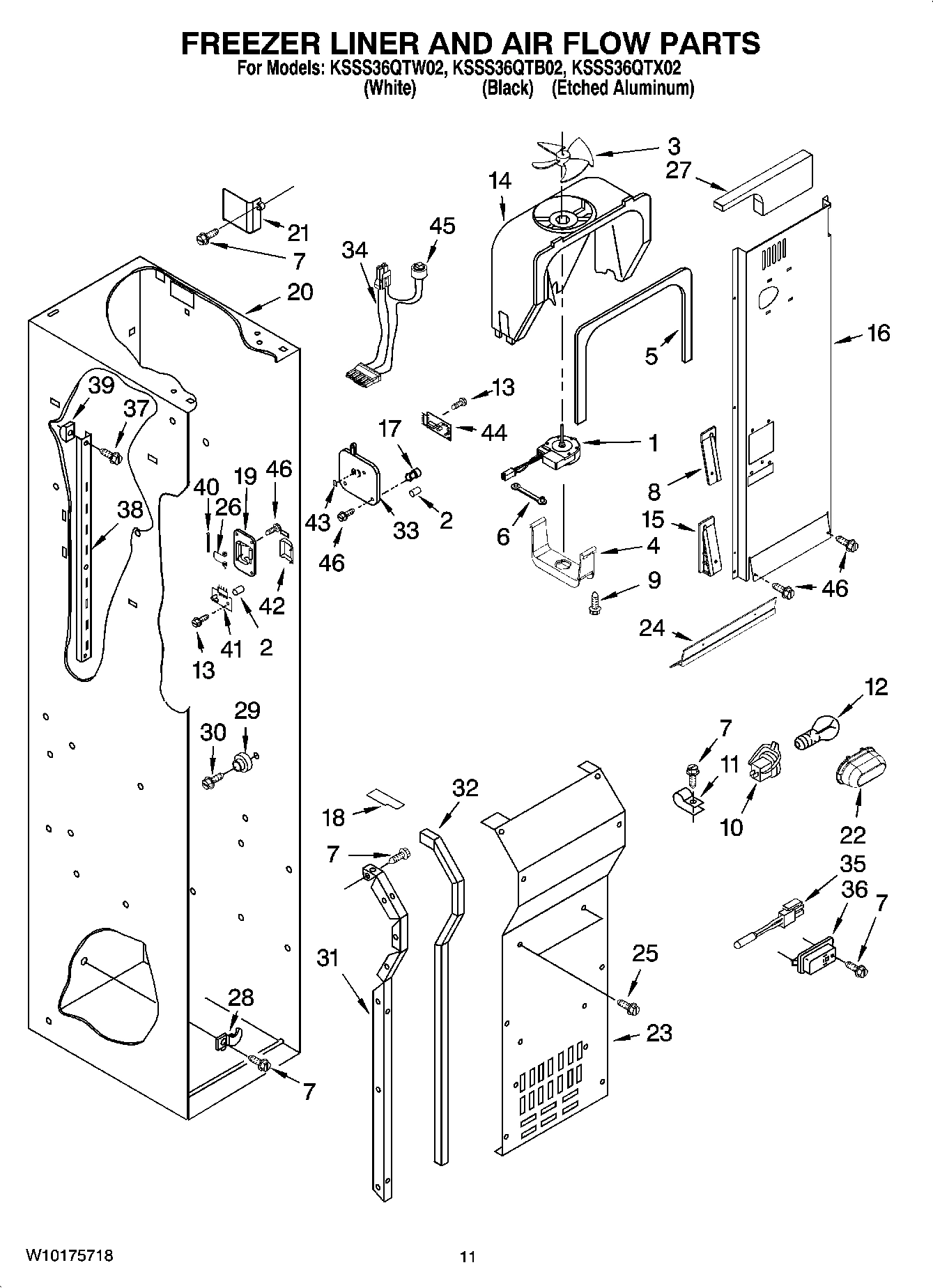 08 - FREEZER LINER AND AIR FLOW PARTS
