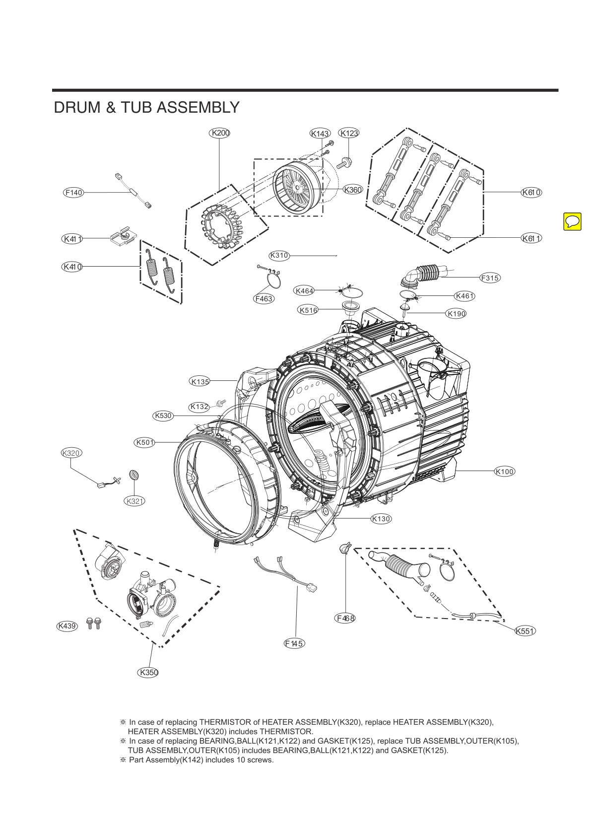 DRUM & TUB ASSEMBLY