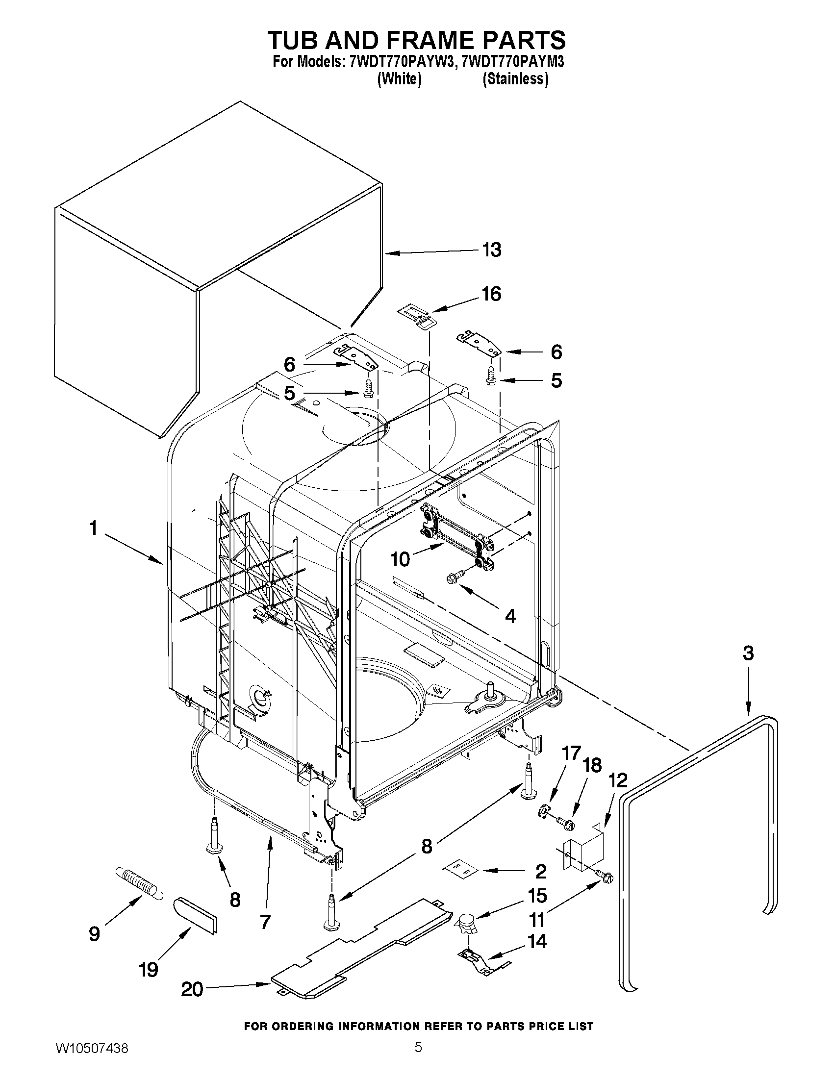 05 - TUB AND FRAME PARTS