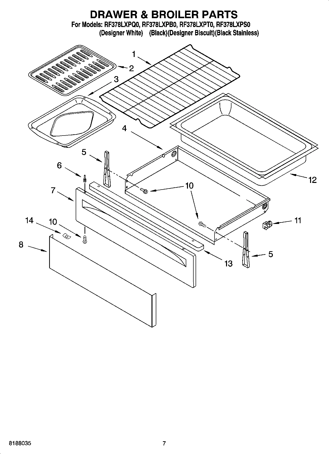 05 - DRAWER & BROILER PARTS, OPTIONAL PARTS