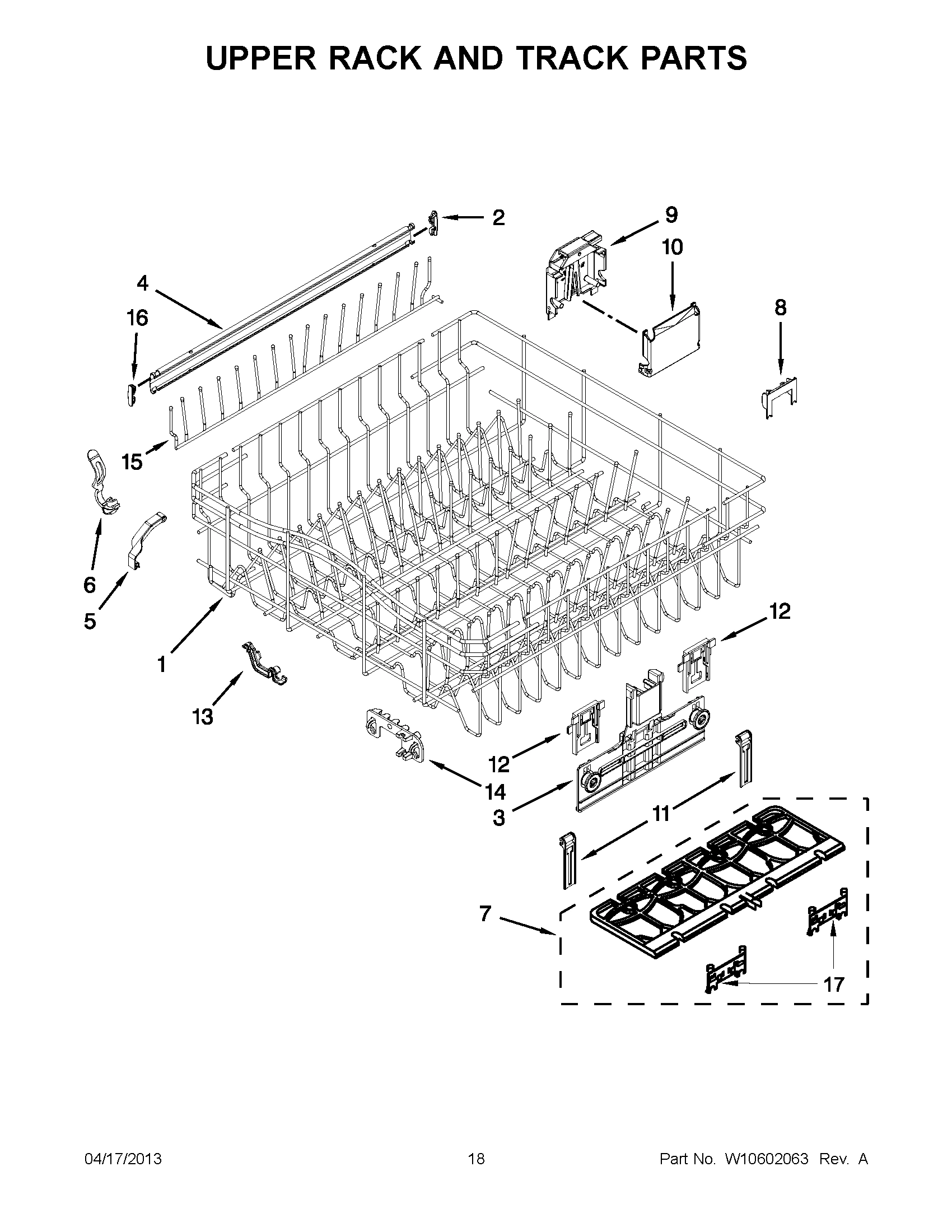 09 - UPPER RACK AND TRACK PARTS
