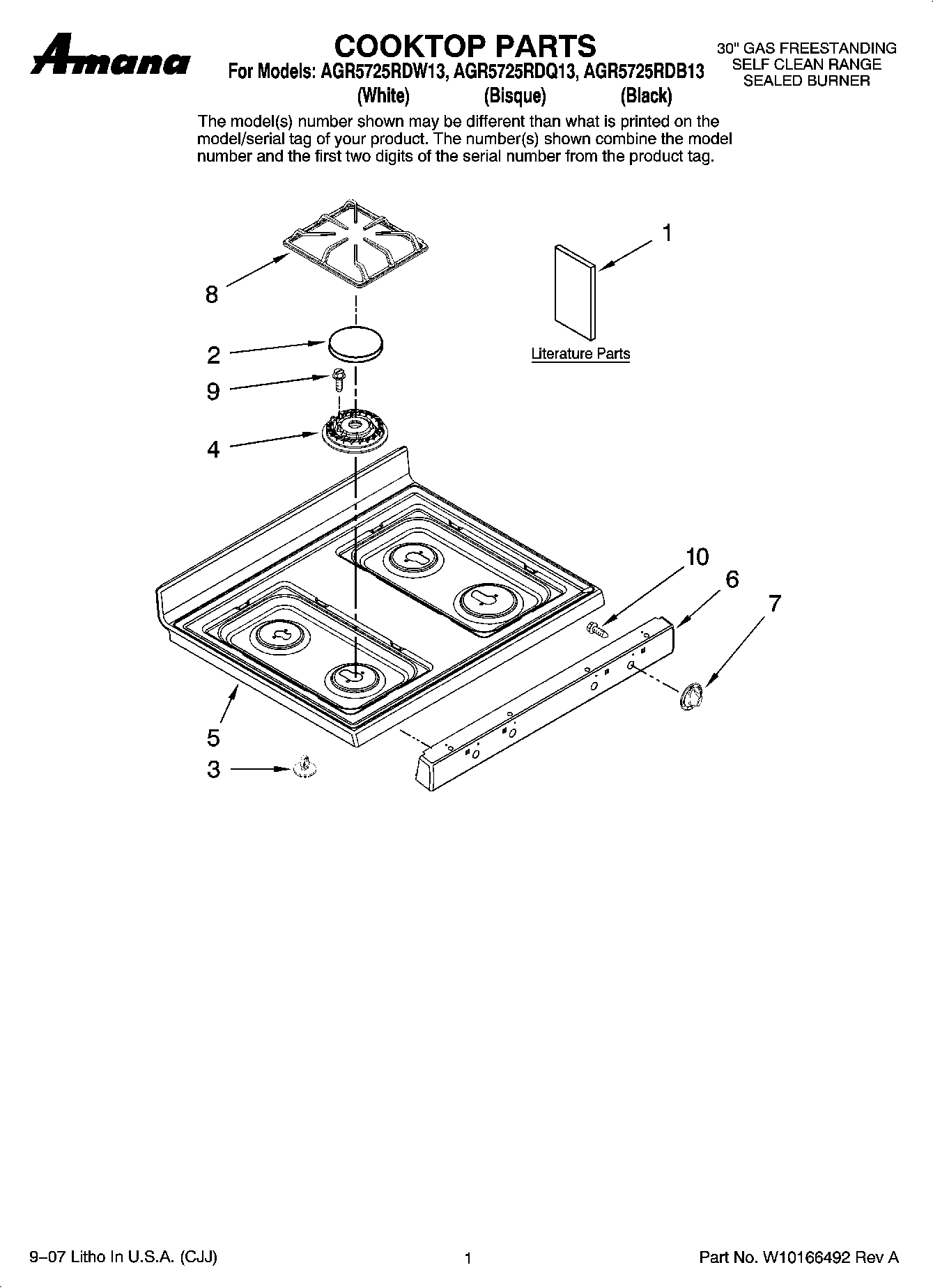 01 - COOKTOP PARTS