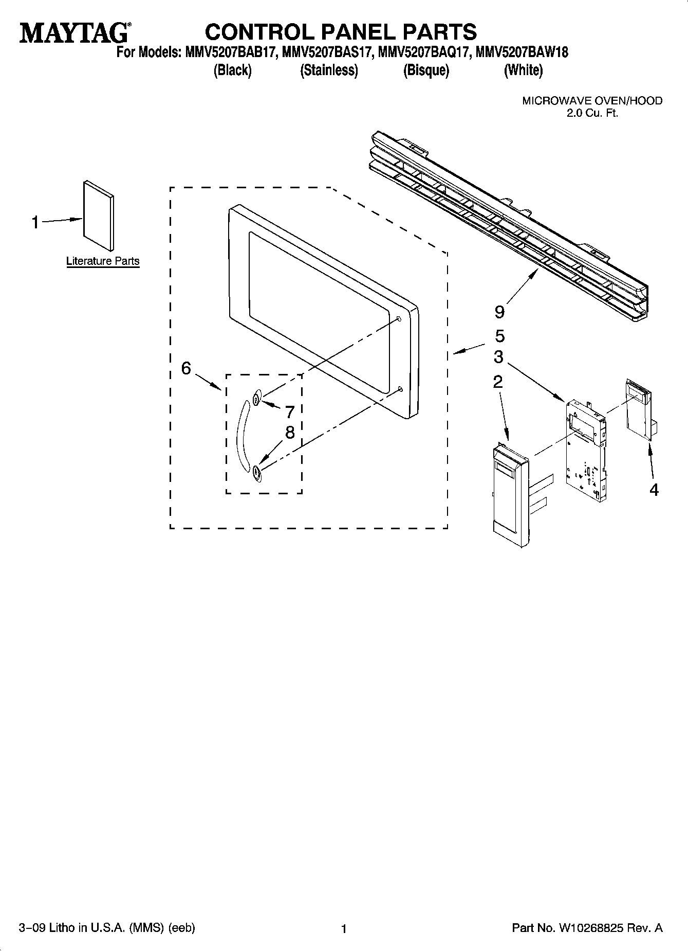 01 - CONTROL PANEL PARTS