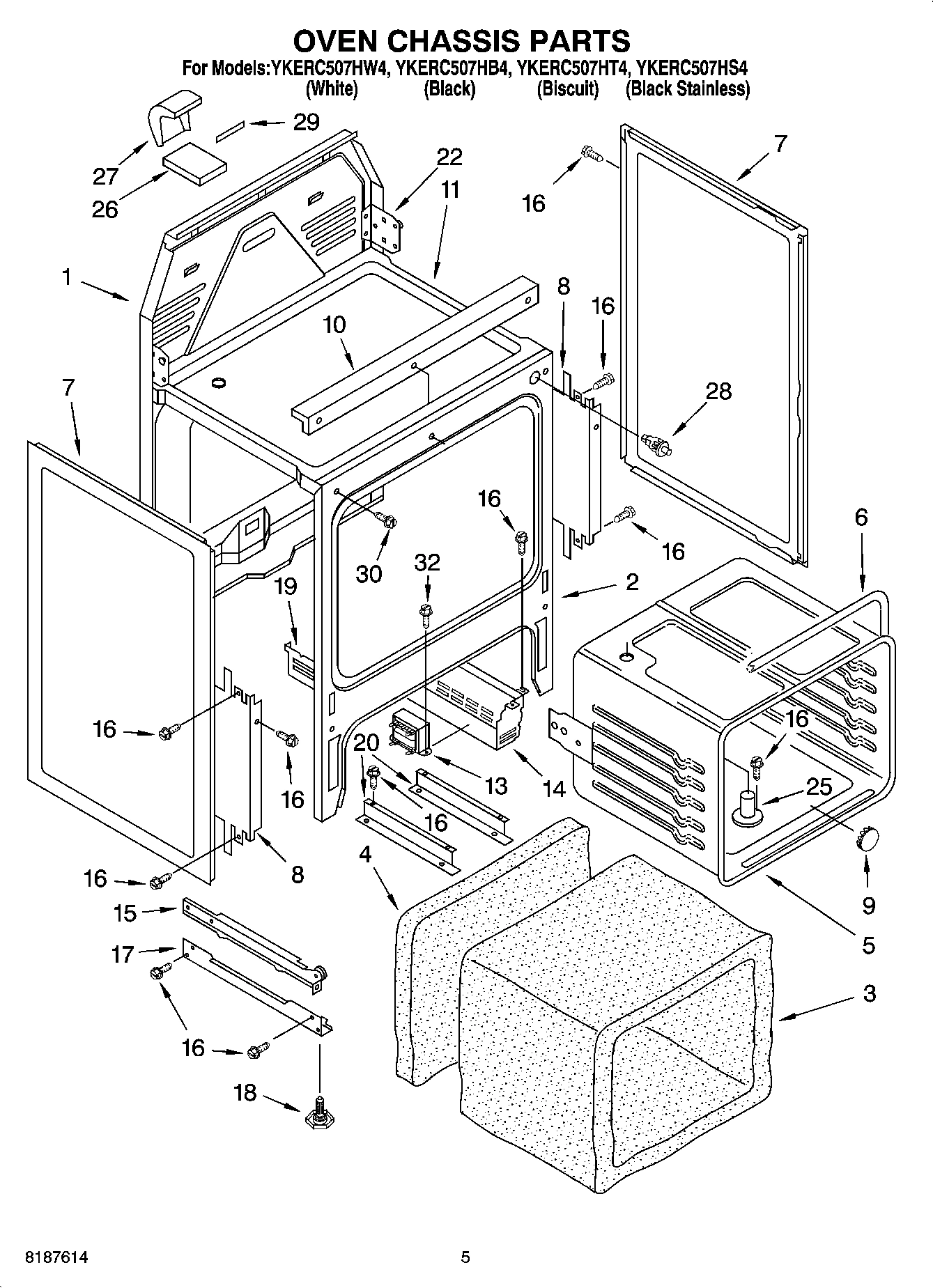 04 - OVEN CHASSIS PARTS