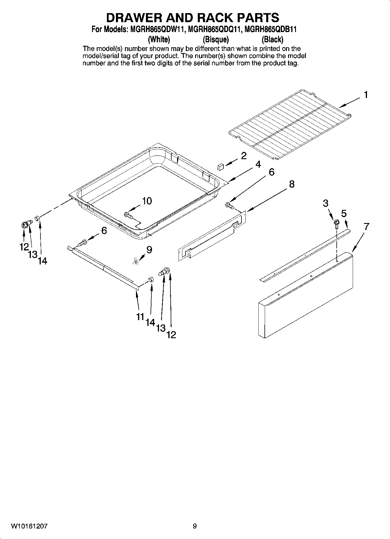 06 - DRAWER AND RACK PARTS, OPTIONAL PARTS (NOT INCLUDED)