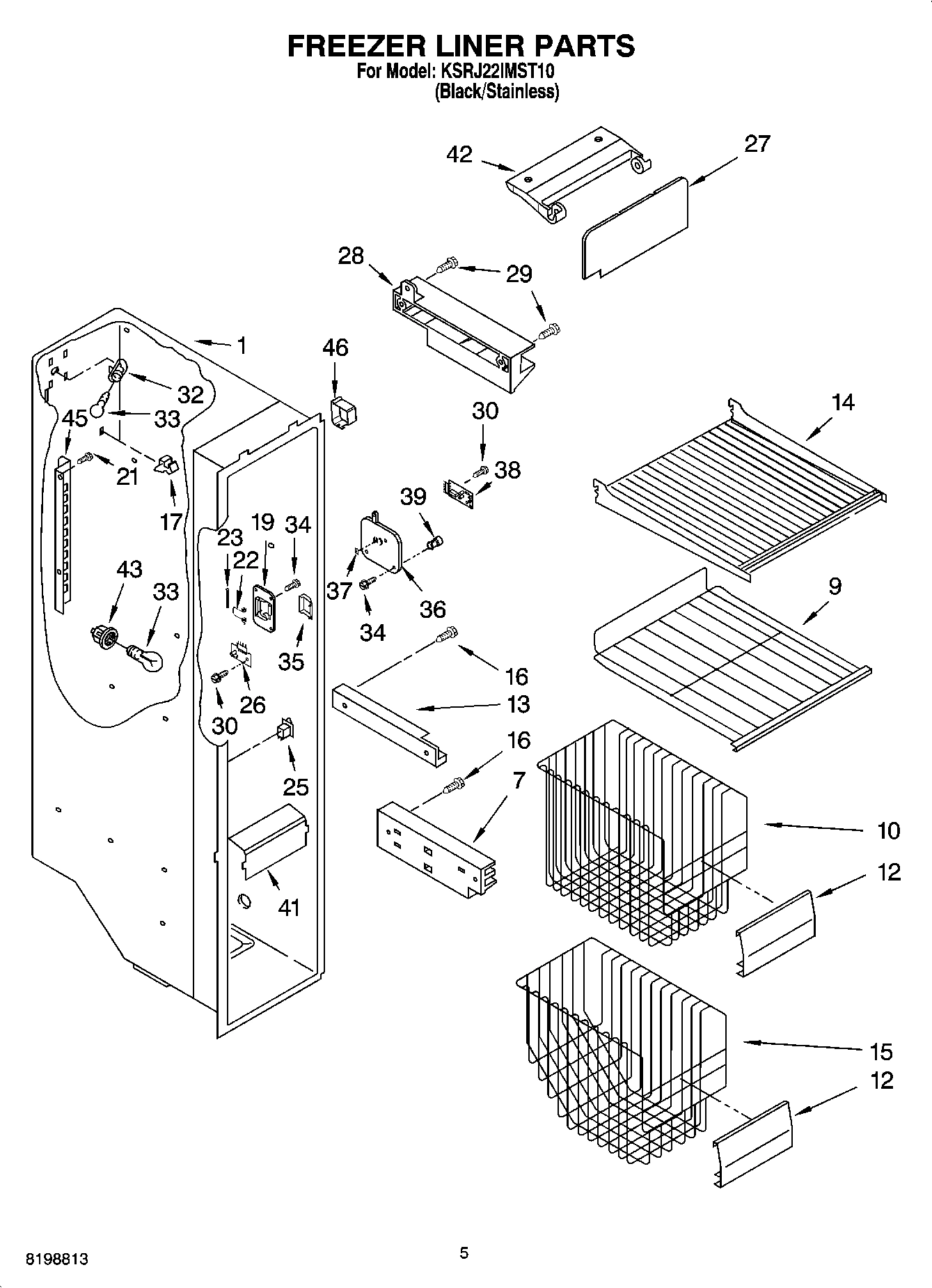 04 - FREEZER LINER PARTS