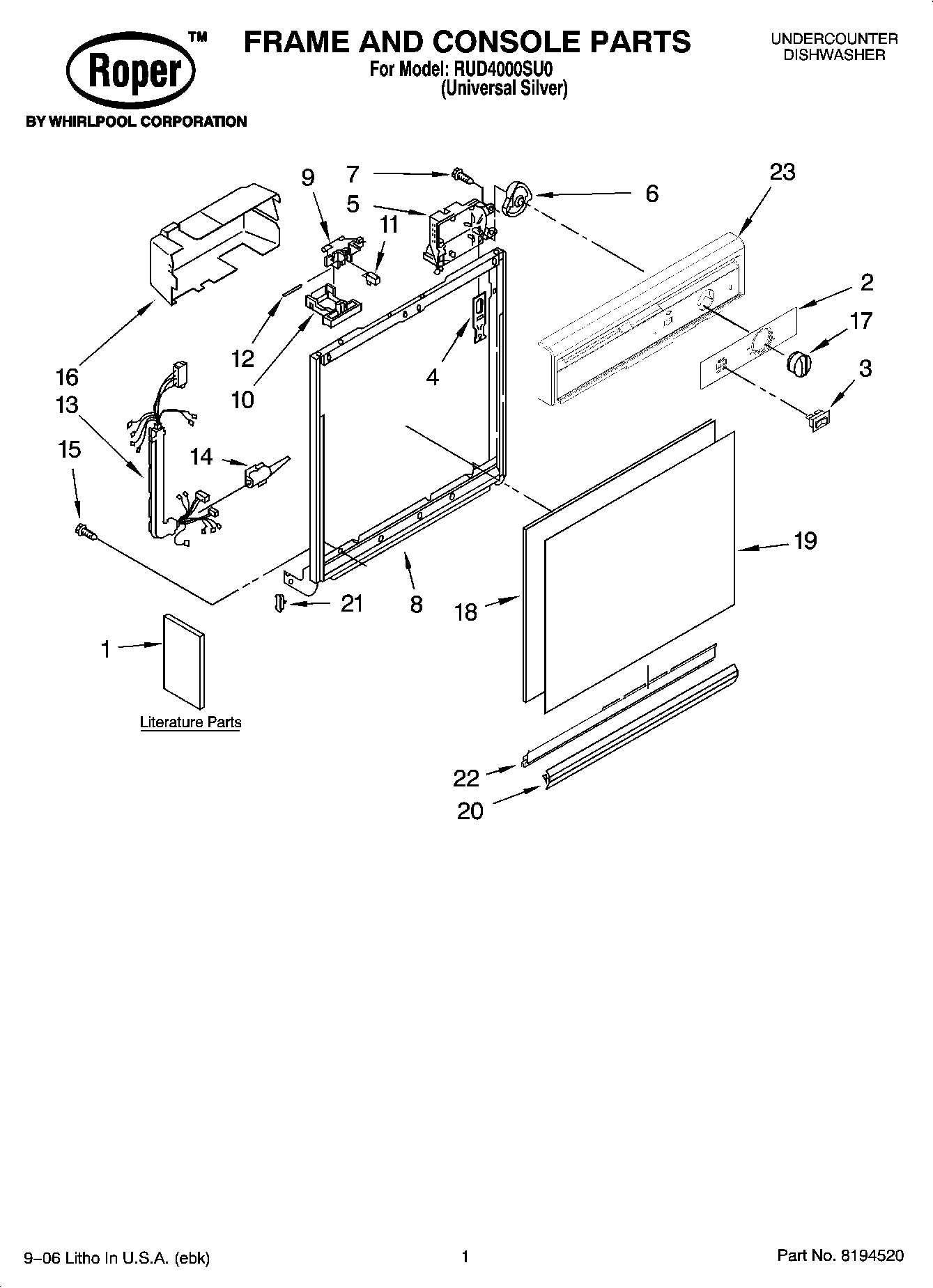 01 - FRAME AND CONSOLE PARTS