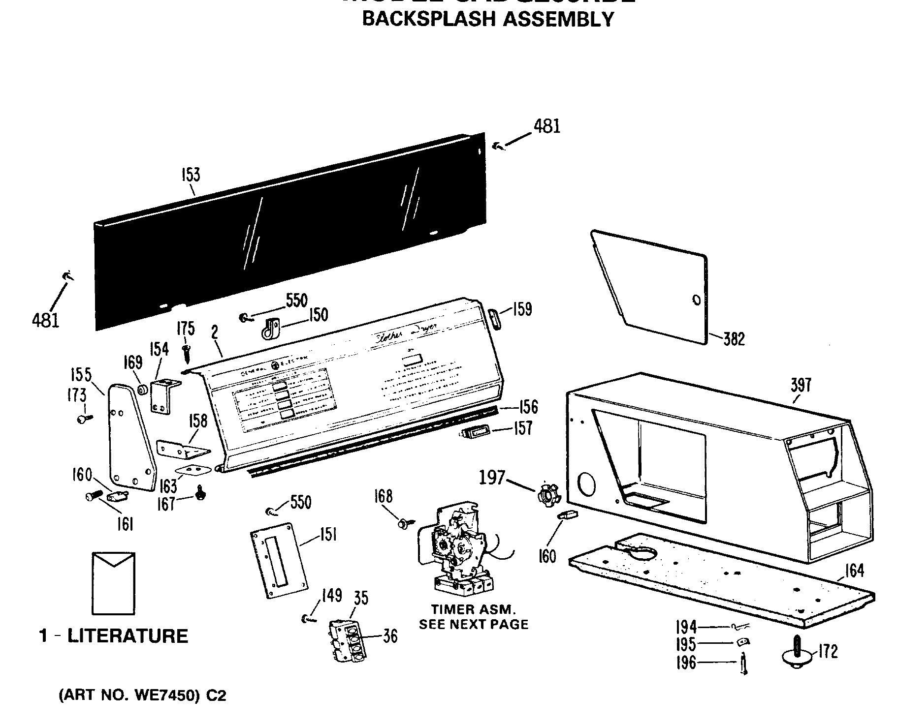 BACKSPLASH ASSEMBLY