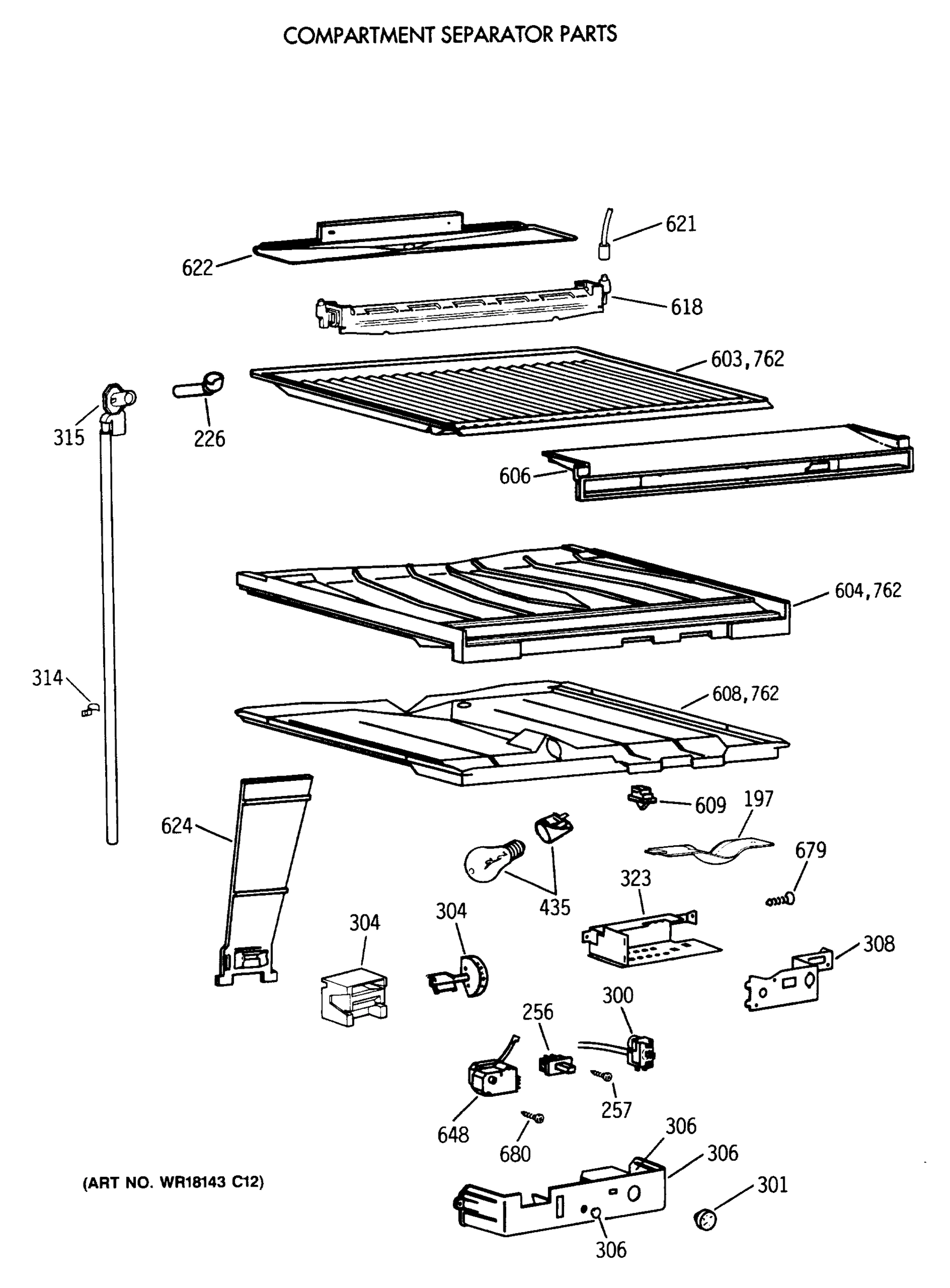 COMPARTMENT SEPARATOR PARTS