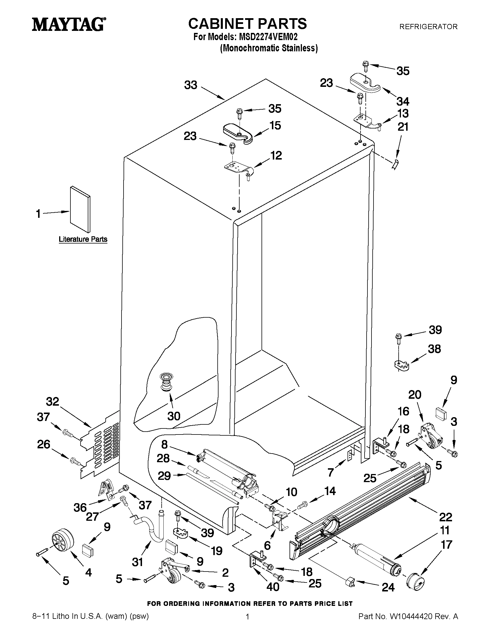 01 - CABINET PARTS