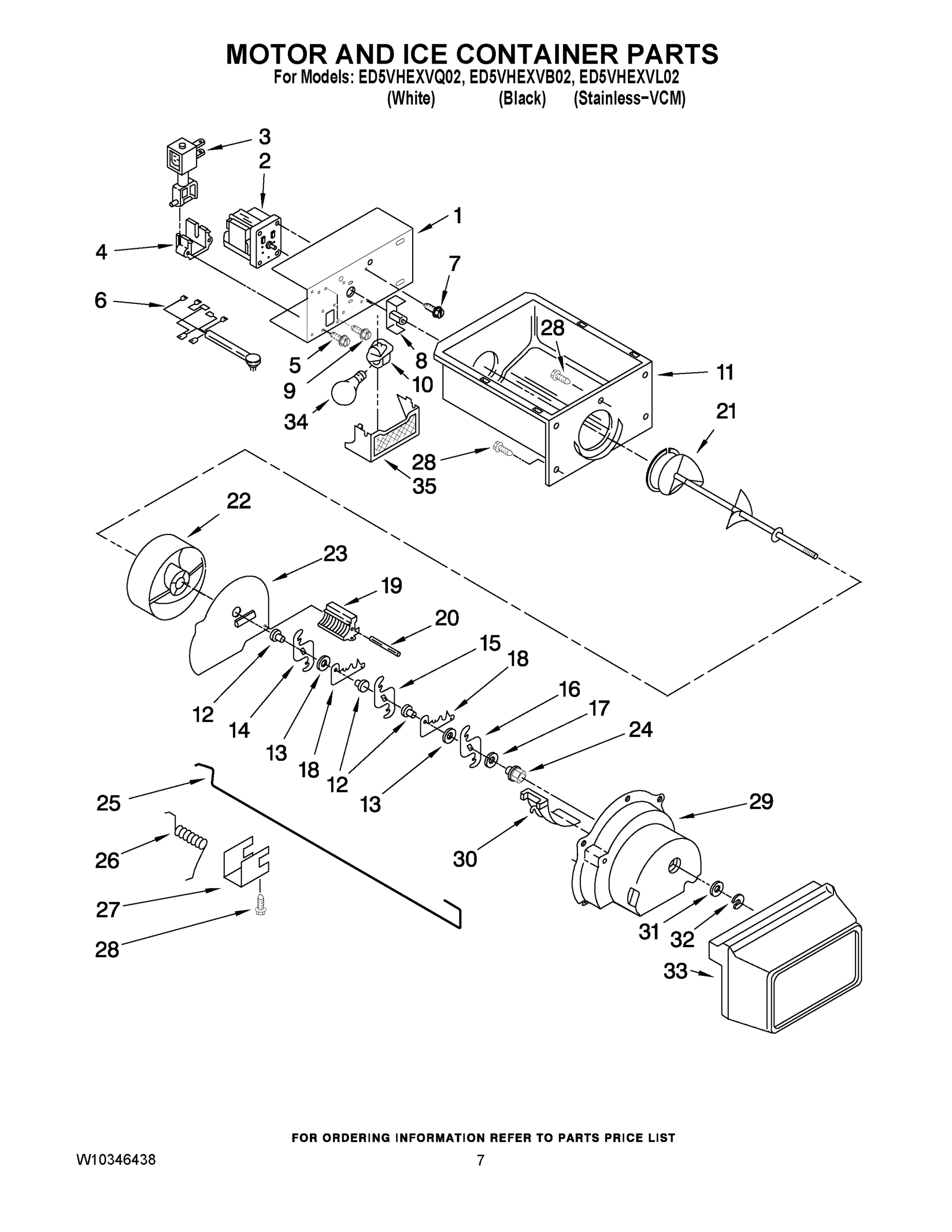 05 - MOTOR AND ICE CONTAINER PARTS