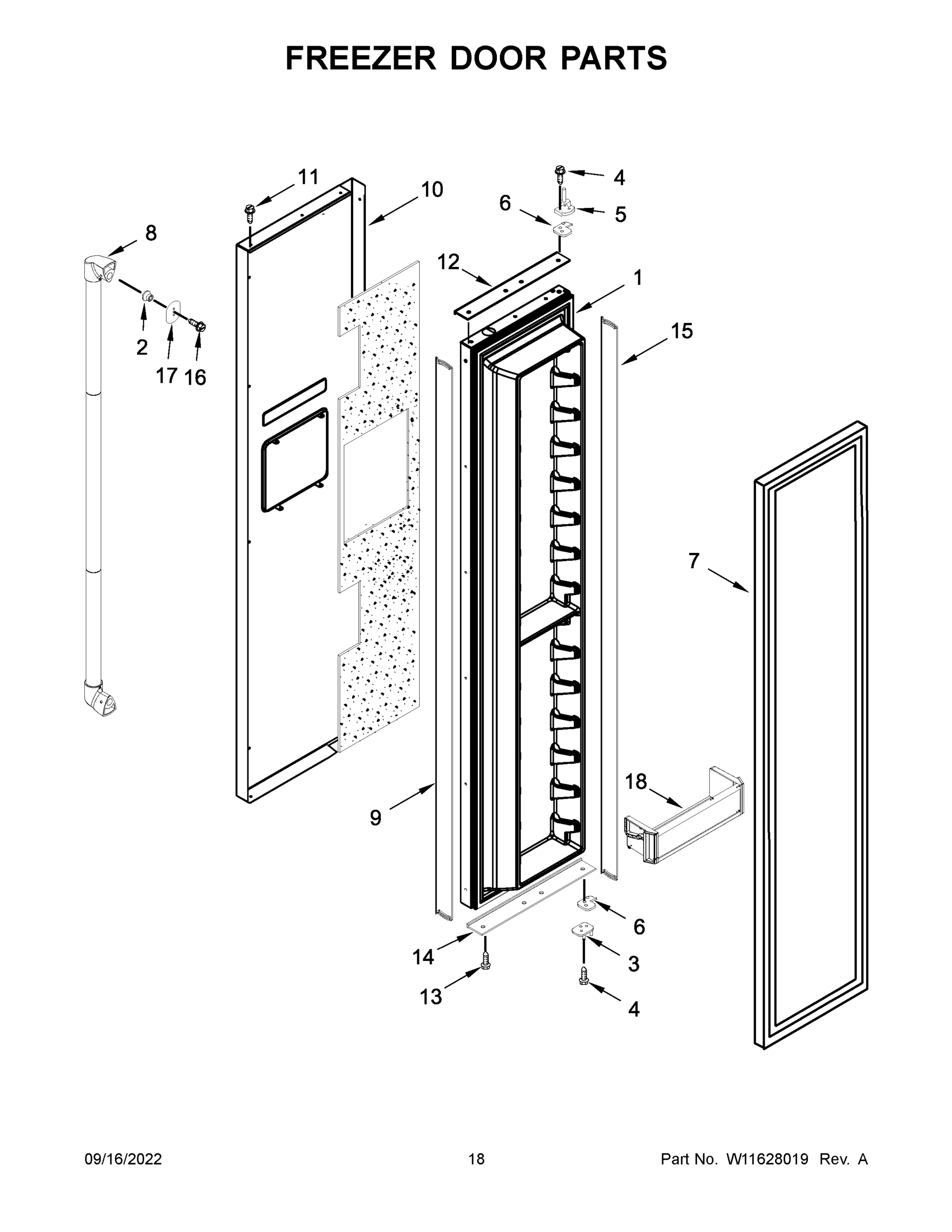 10 - FREEZER DOOR PARTS