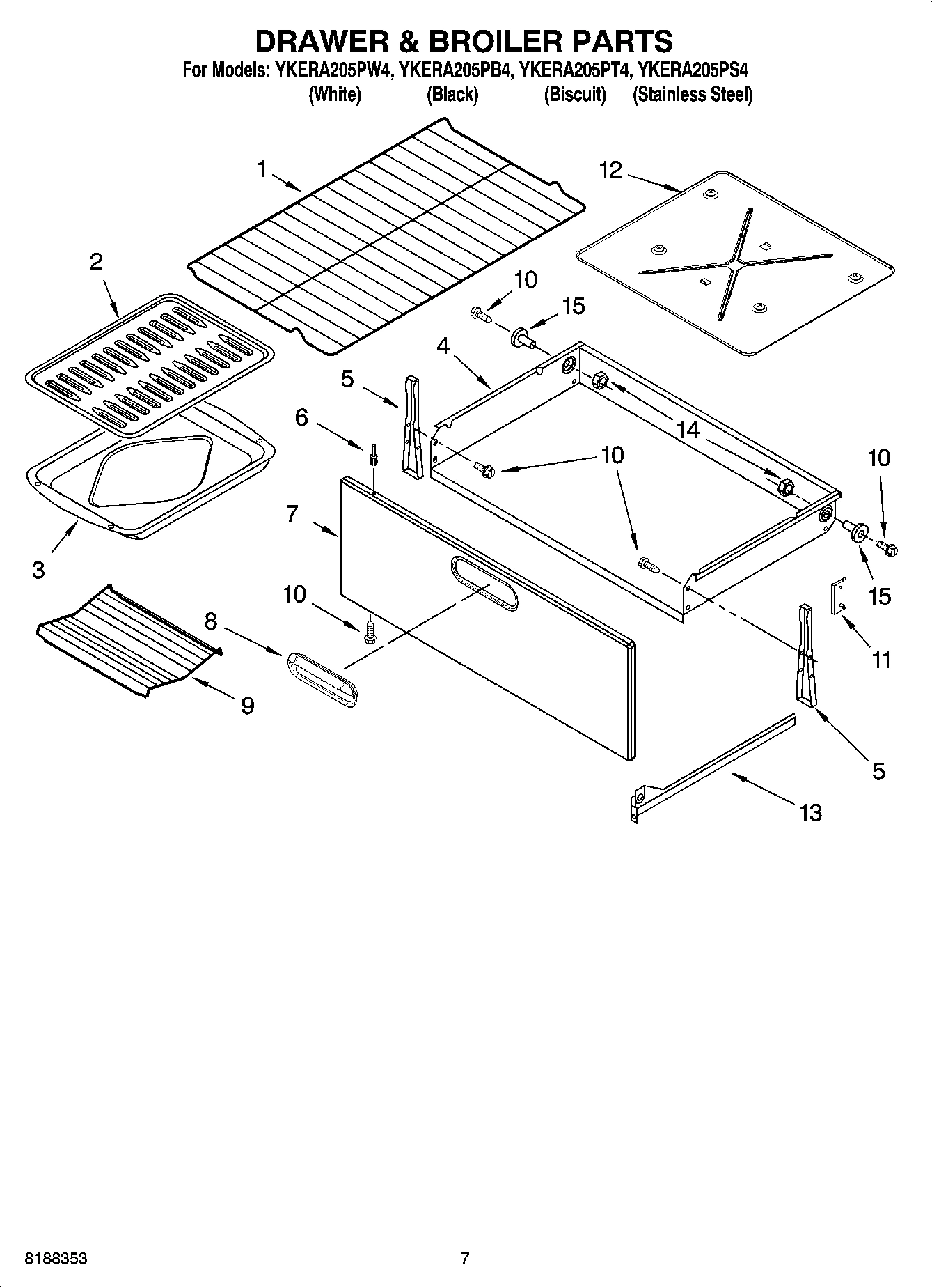 05 - DRAWER & BROILER PARTS, OPTIONAL PARTS