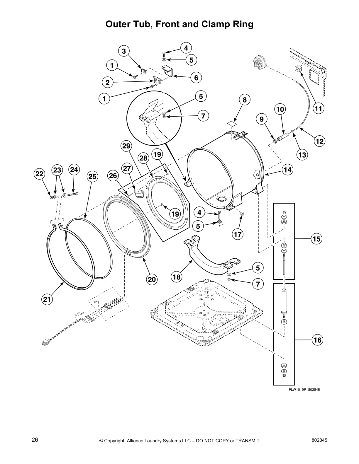 Outer Tub, Front and Clamp Ring