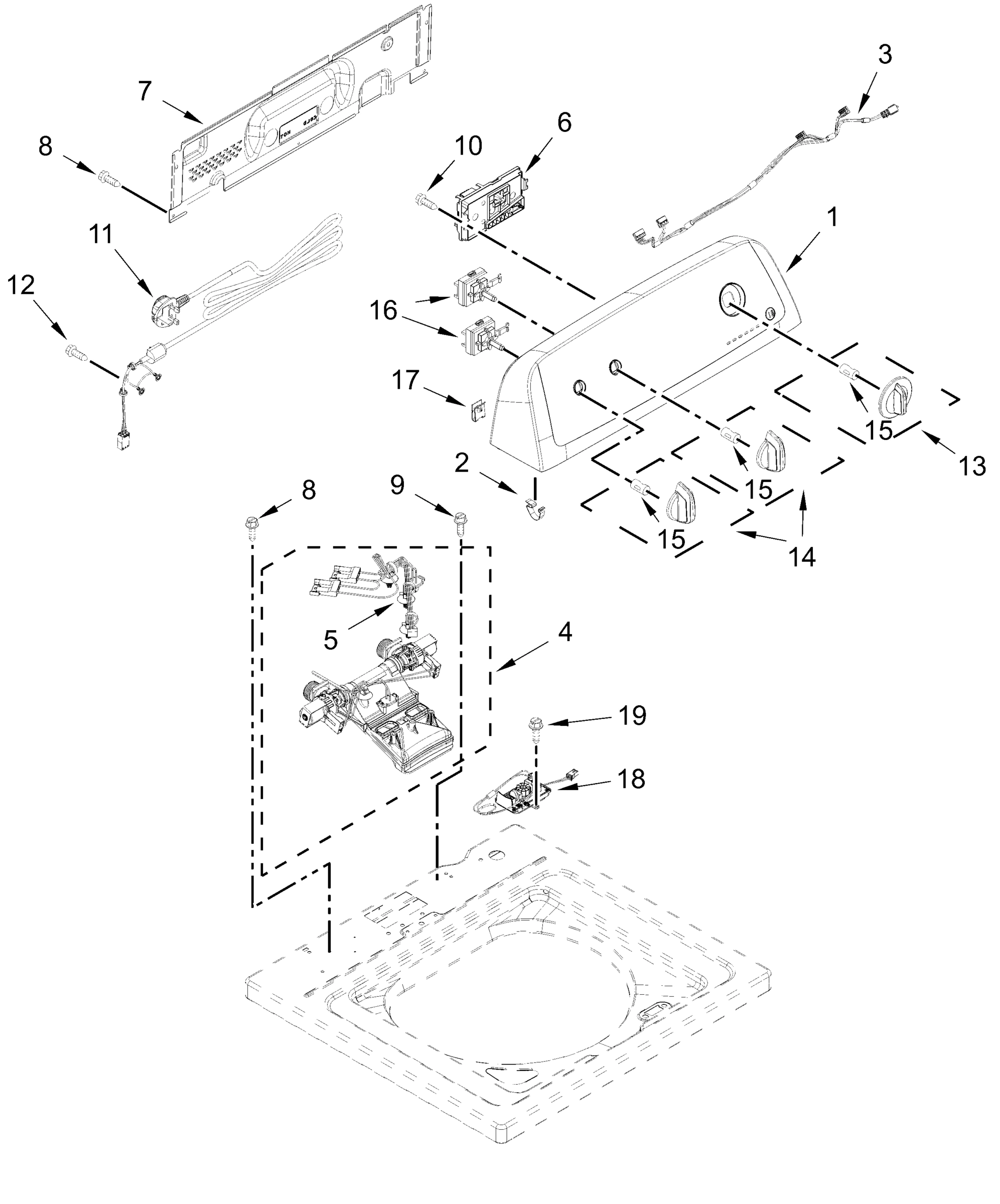 CONTROLS AND WATER INLET PARTS